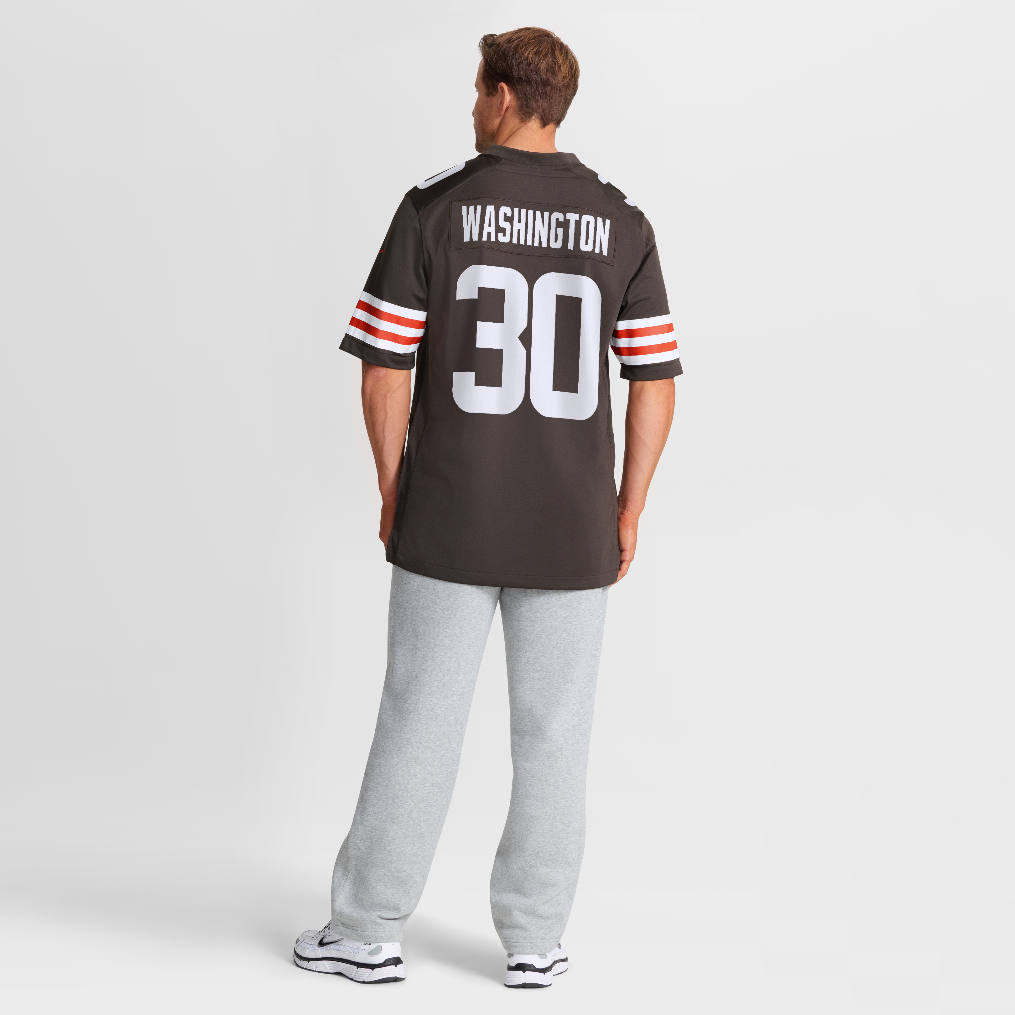 Maillot de match Nike Zion Washington Brown des Cleveland Browns pour homme