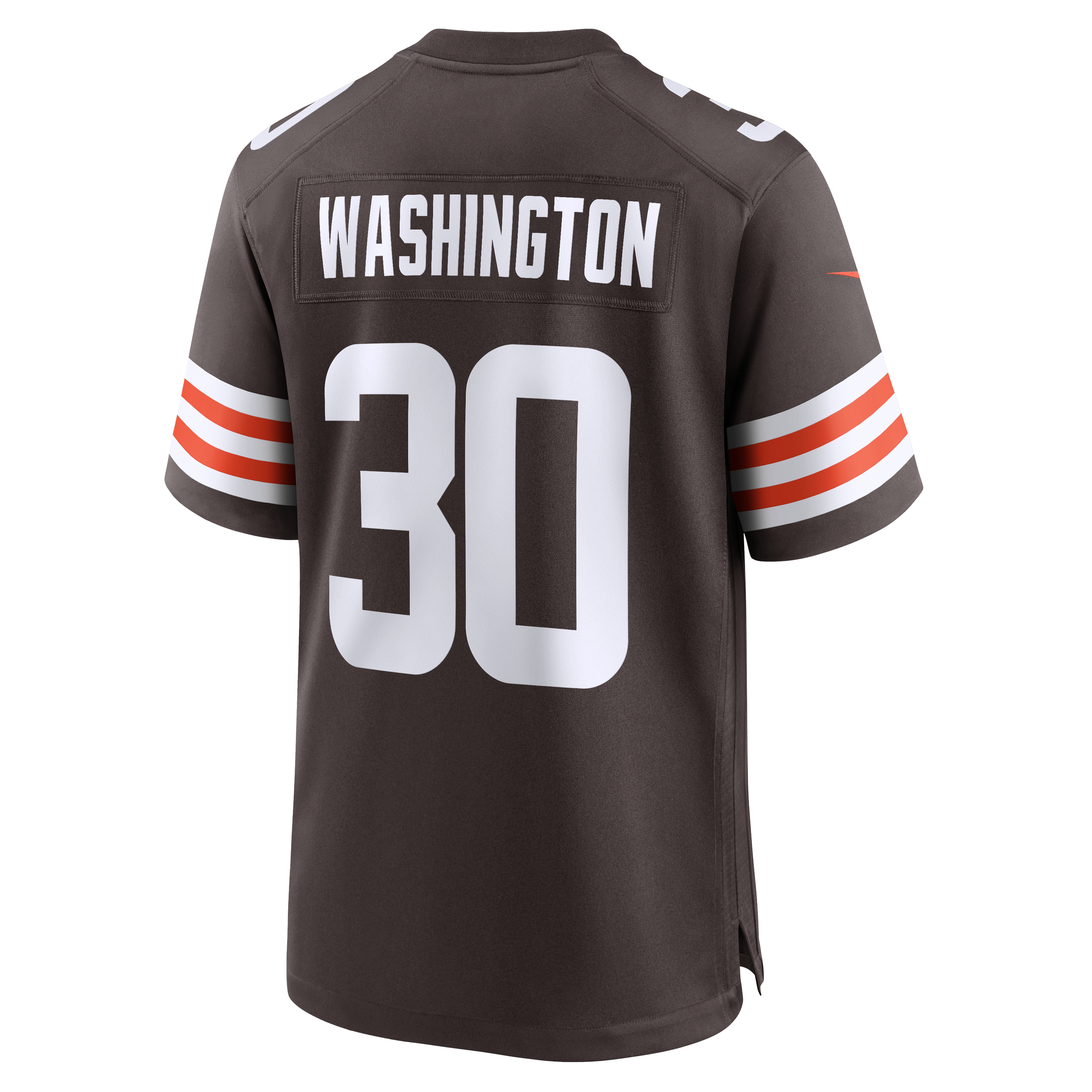 Maillot de match Nike Zion Washington Brown des Cleveland Browns pour homme