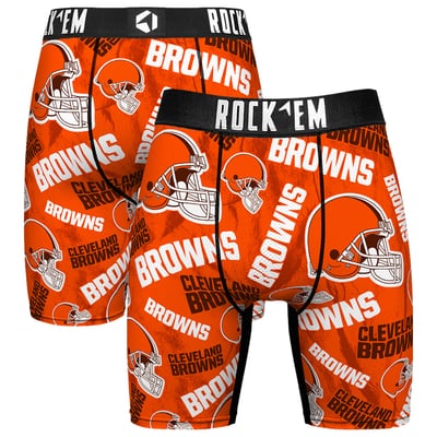  Cleveland Browns Rock Em Logo Boxer Briefs - Orange