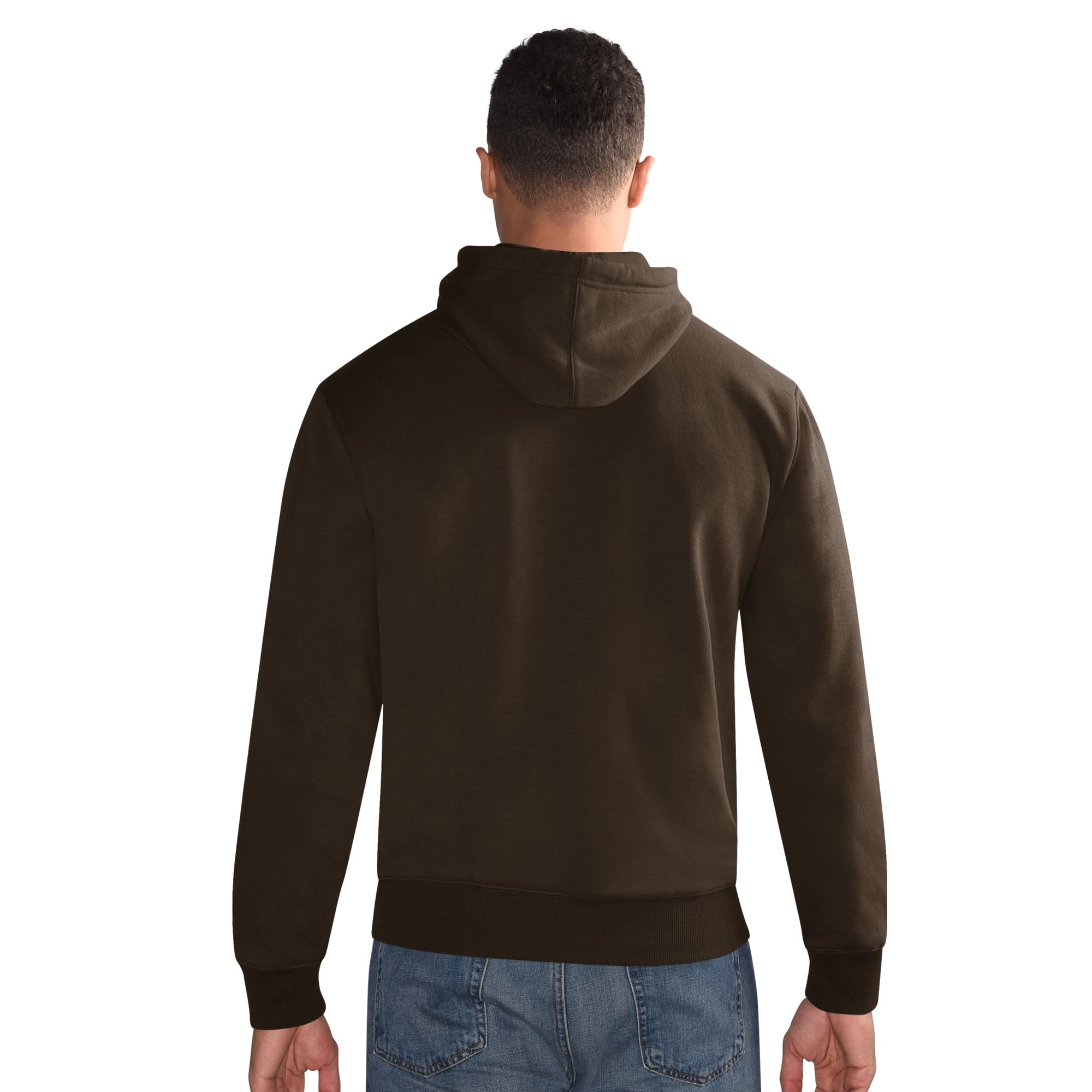Men's Starter Brown Cleveland Browns Hoodie and Cuffed Knit Hat Combo Pack