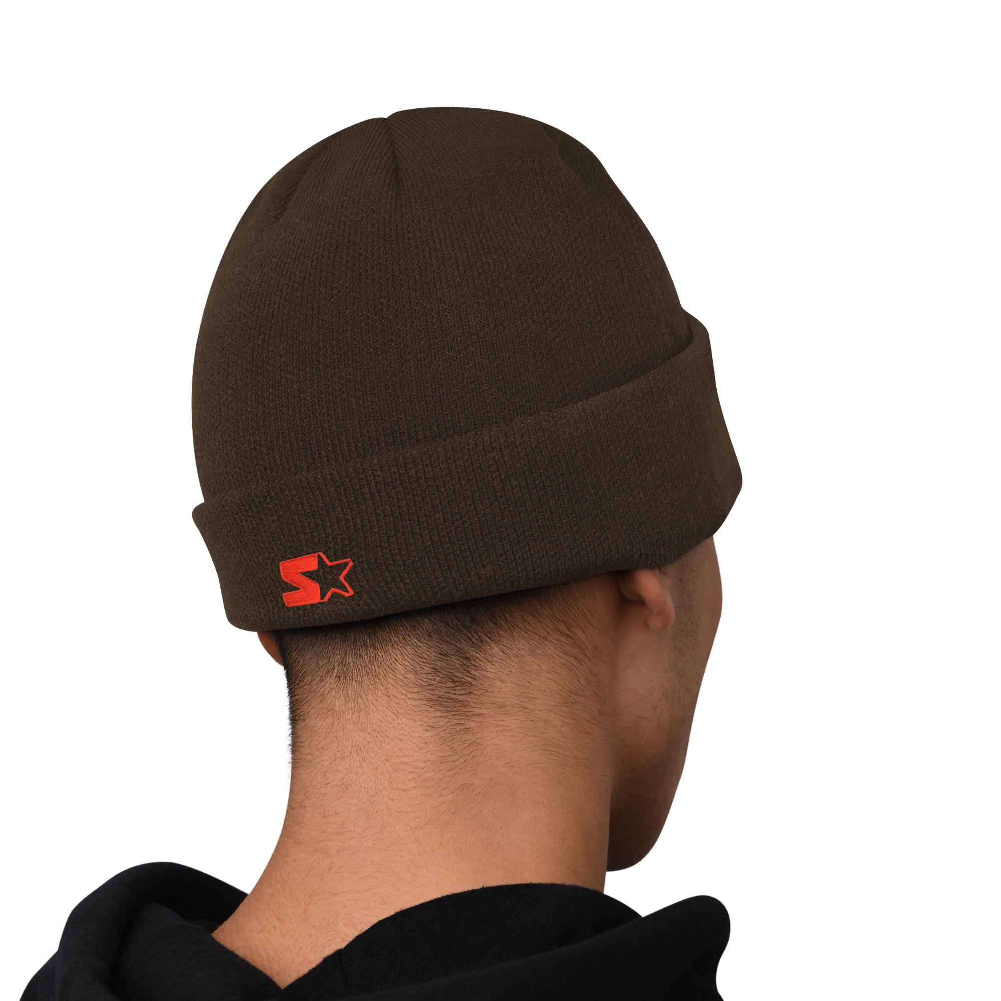 Men's Starter Brown Cleveland Browns Hoodie and Cuffed Knit Hat Combo Pack