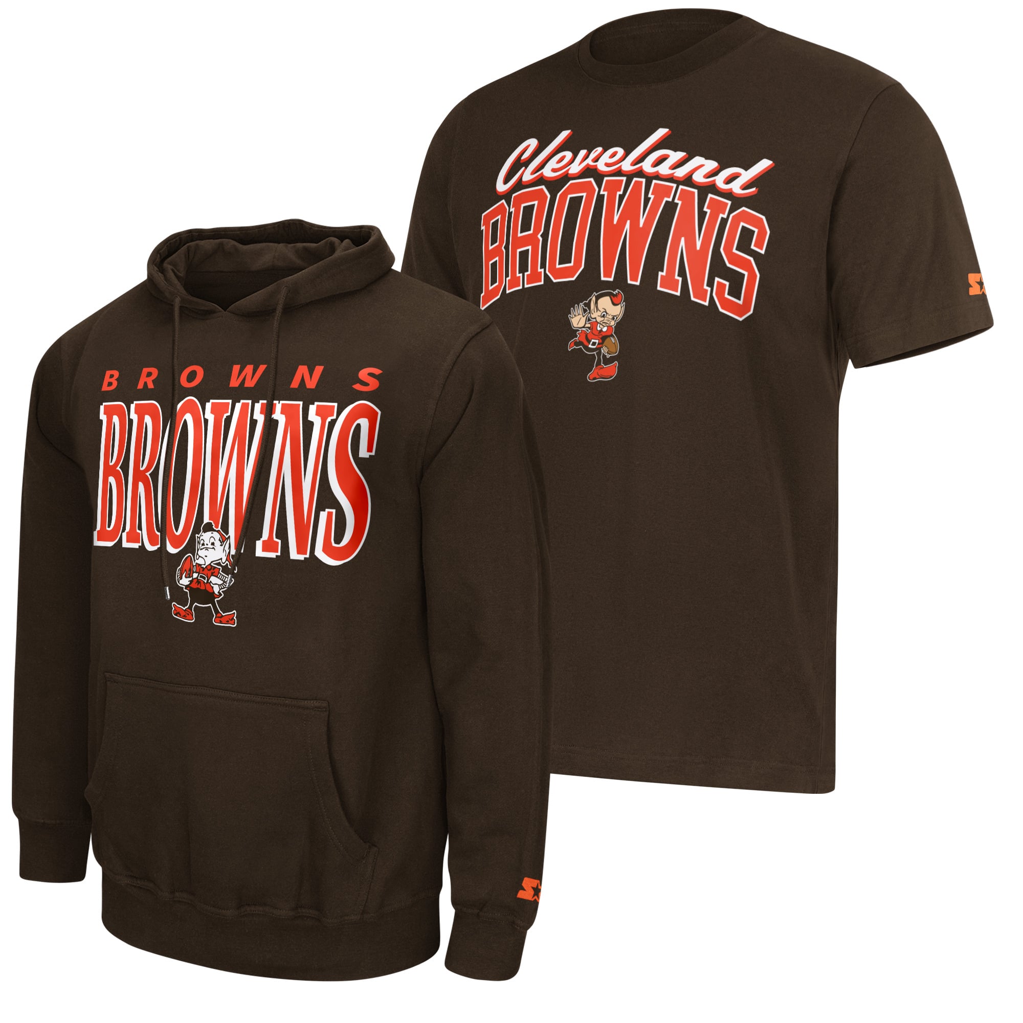 Pack sweat à capuche et t-shirt marron Cleveland Browns pour homme