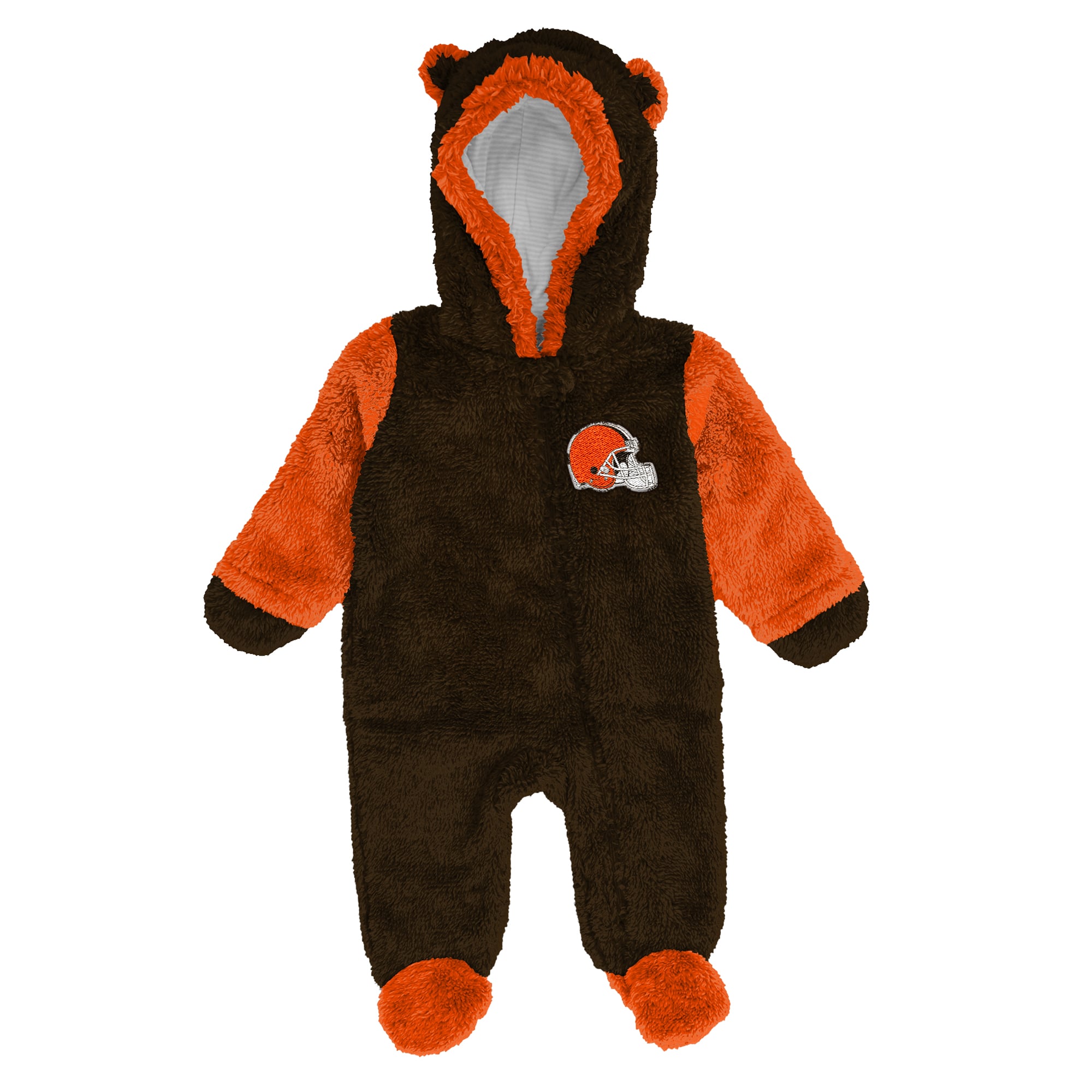 Grenouillère en polaire à fermeture éclair intégrale Outerstuff marron Cleveland Browns pour nouveau-né