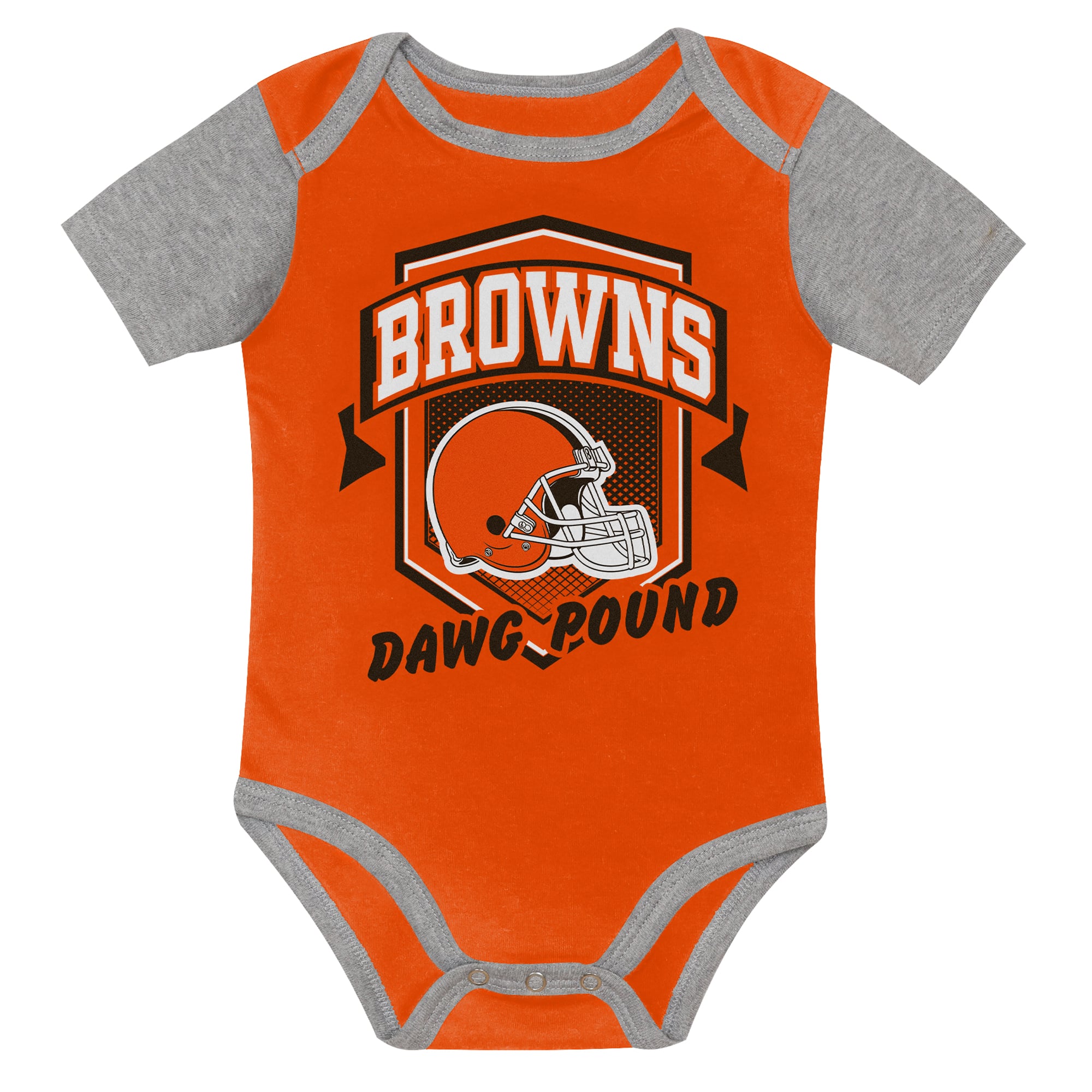 Newborn Outerstuff Cleveland Browns First Round Pick Three-Piece Bodysuit Set