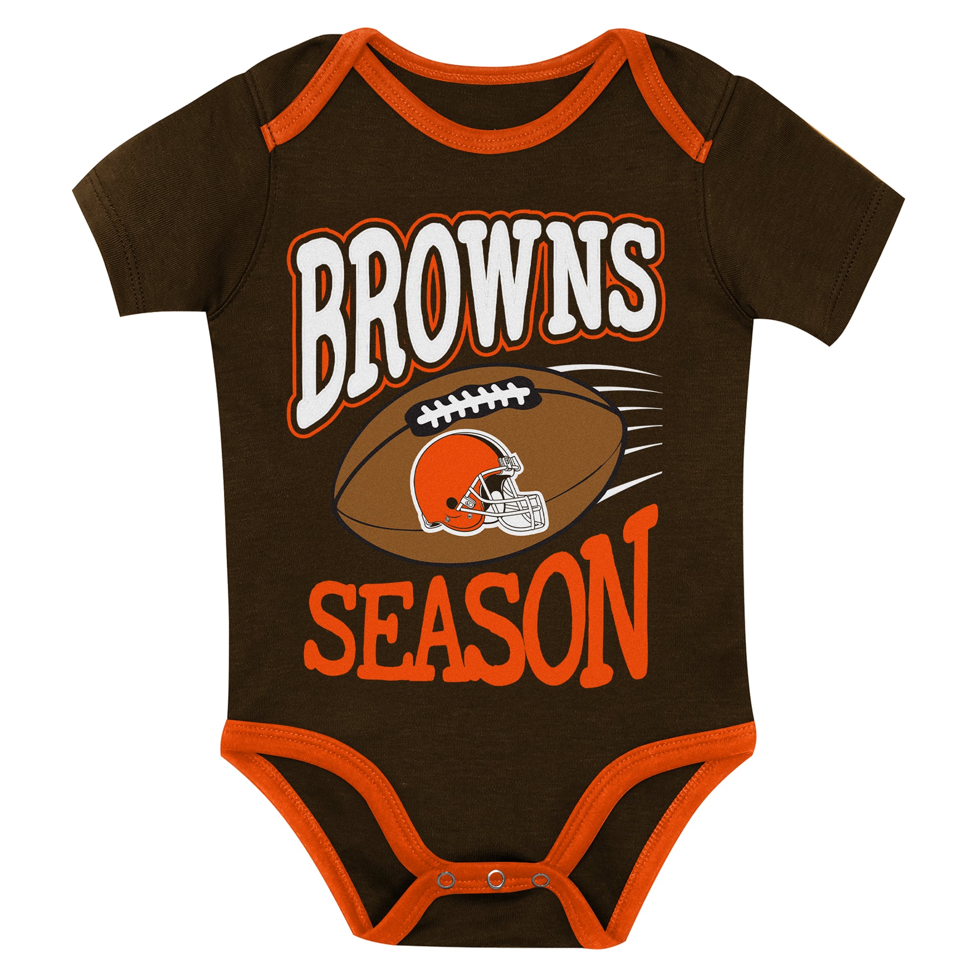 Newborn Outerstuff Cleveland Browns First Round Pick Three-Piece Bodysuit Set