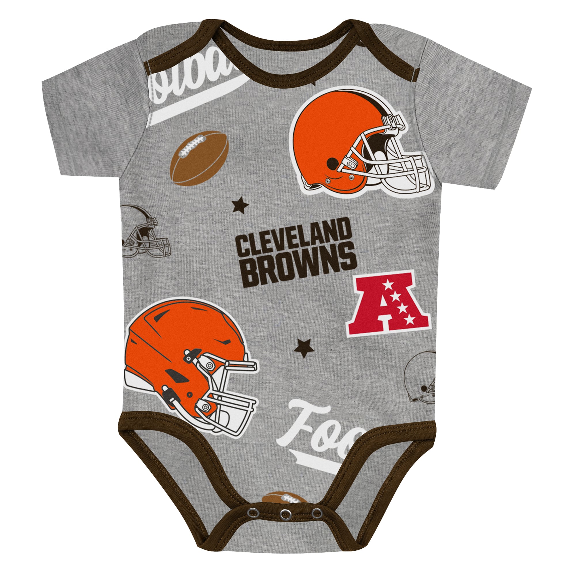 Newborn Outerstuff Cleveland Browns First Round Pick Three-Piece Bodysuit Set