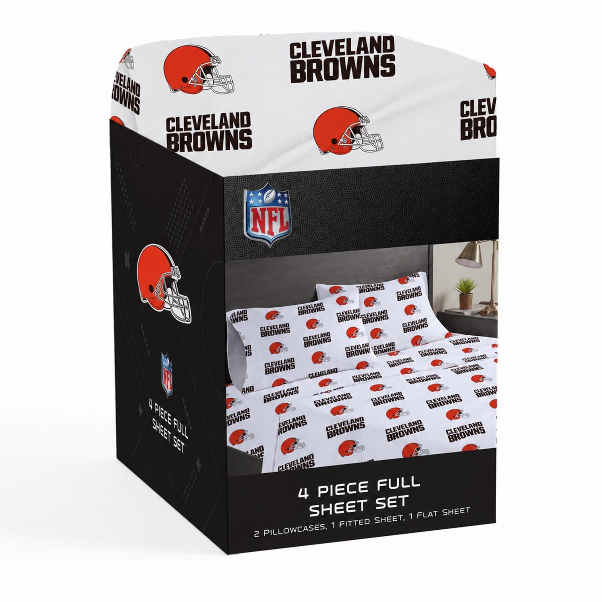 Pegasus Cleveland Browns Four-Piece Full Sheet Set