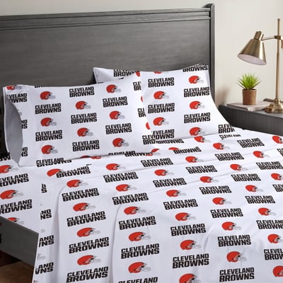 Cleveland Browns Pegasus Four-Piece Queen Sheet Set