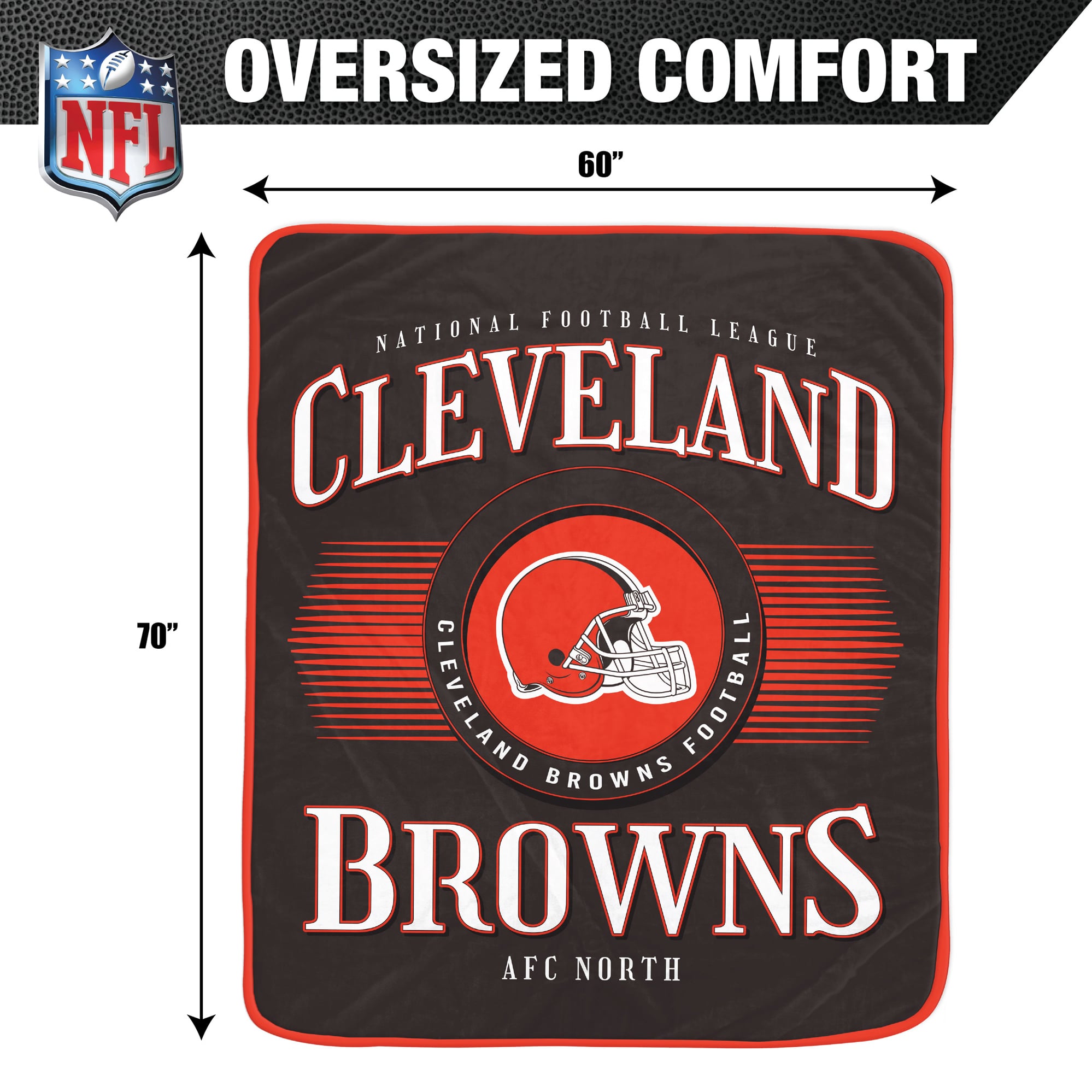 Couverture Pegasus Cleveland Browns Spotlight Arch 60" x 70" ultra douce