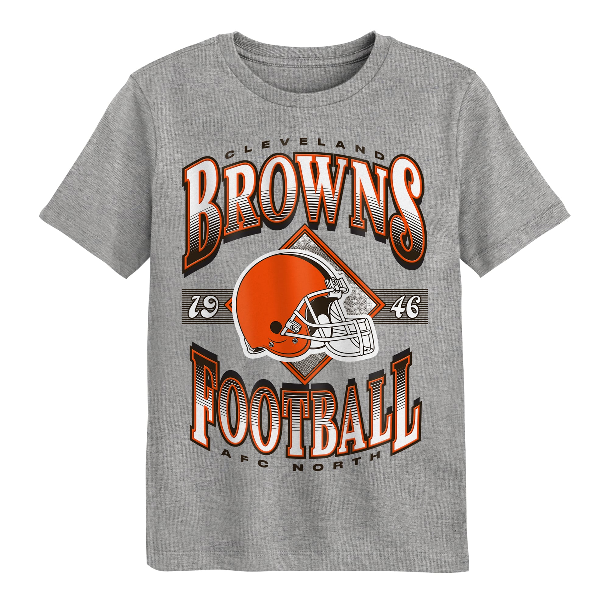 Preschool Outerstuff Dark Heather Gray Cleveland Browns Of Days Past T-Shirt