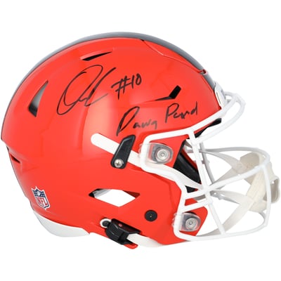 Quinshon Judkins Cleveland Browns Autographed Fanatics Authentic Riddell Speed Flex Authentic Helmet with "Dawg Pound" Inscription 