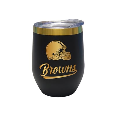 Cleveland Browns The Memory Company 12oz. Stainless Steel Gold Lettering Stemless Wine Tumbler