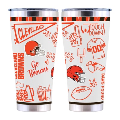 Cleveland Browns The Memory Company 30oz. Sketchpad Stainless Steel Tumbler