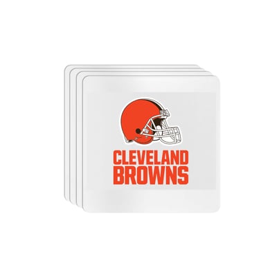 Cleveland Browns The Memory Company Square Ceramic Coaster Set