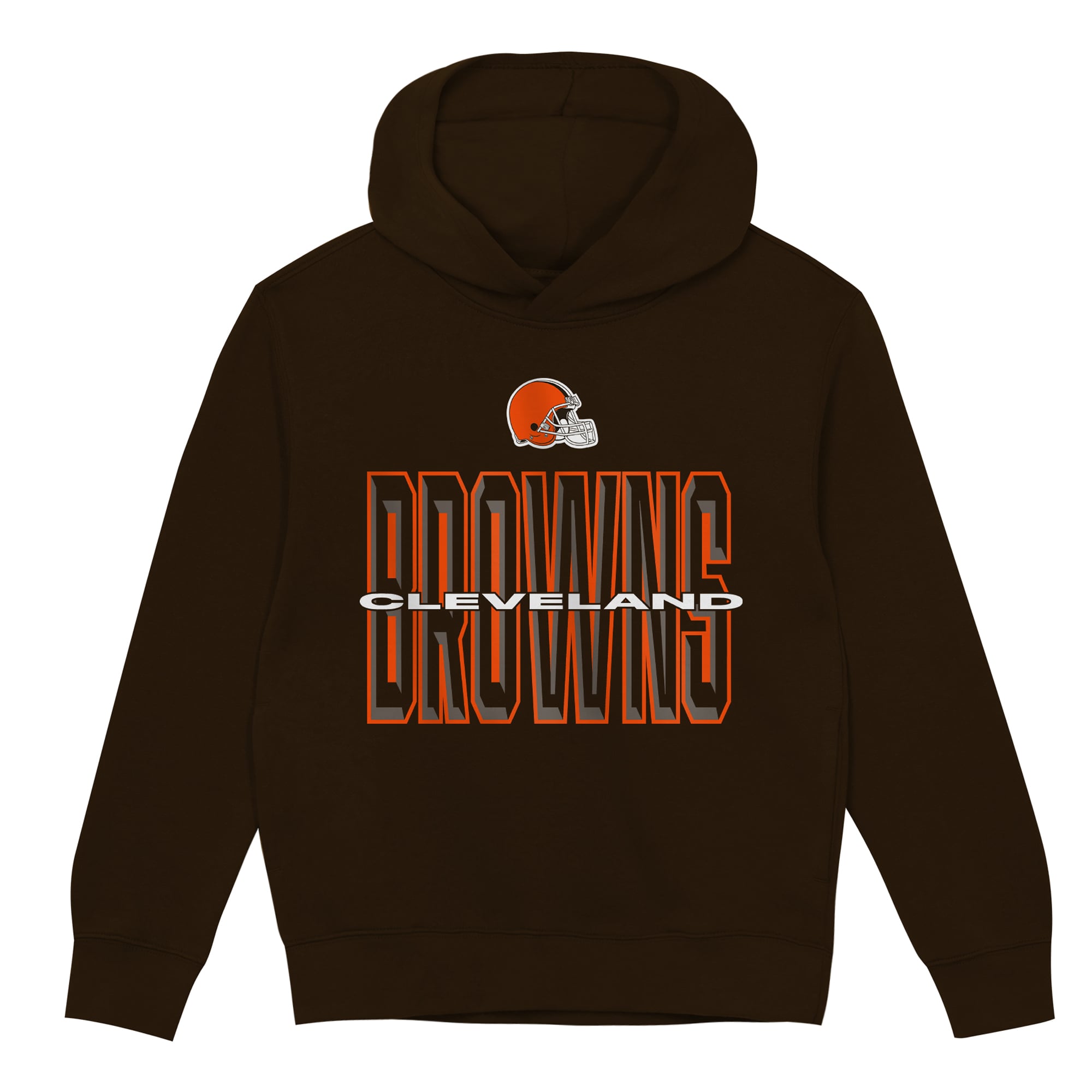 Sweat à capuche polaire marron Cleveland Browns Field General pour tout-petit