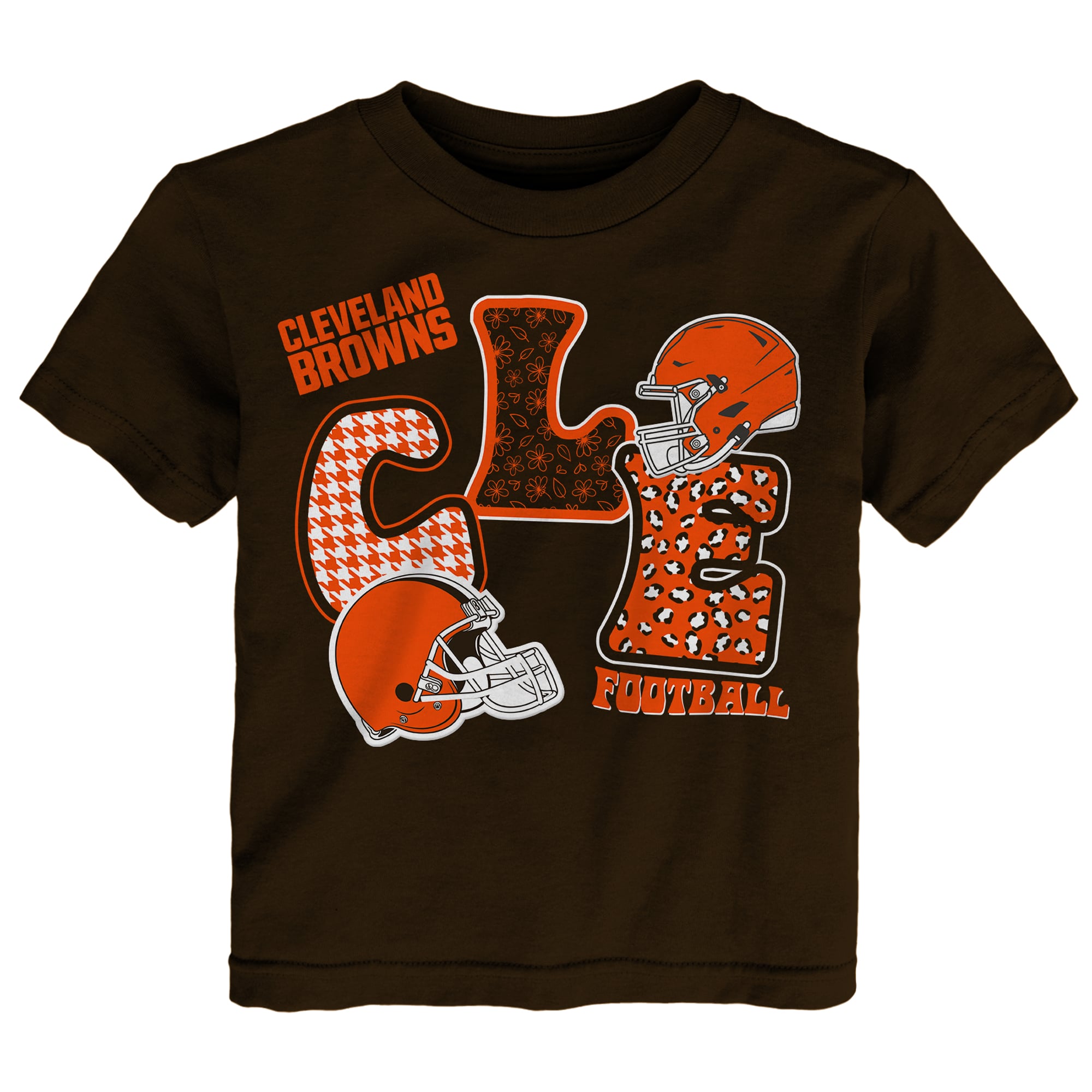 T-shirt matelassé marron Outerstuff pour tout-petit, motif Cleveland Browns.