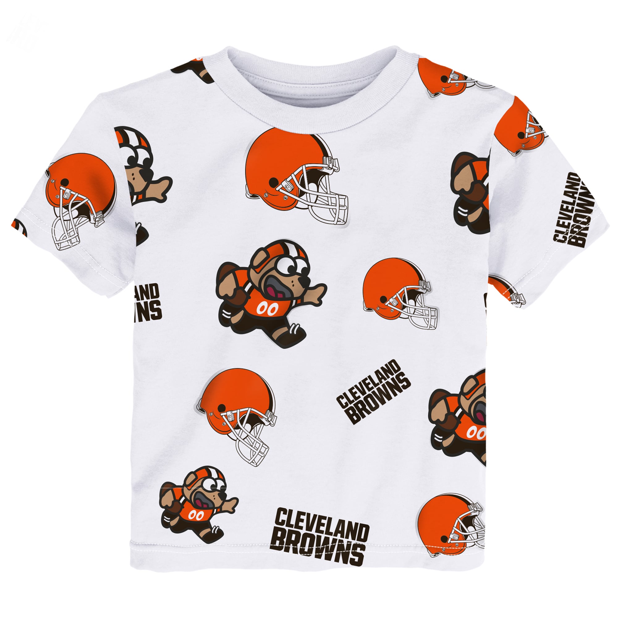 T-shirt de jeu blanc Outerstuff pour tout-petits, mascotte des Cleveland Browns