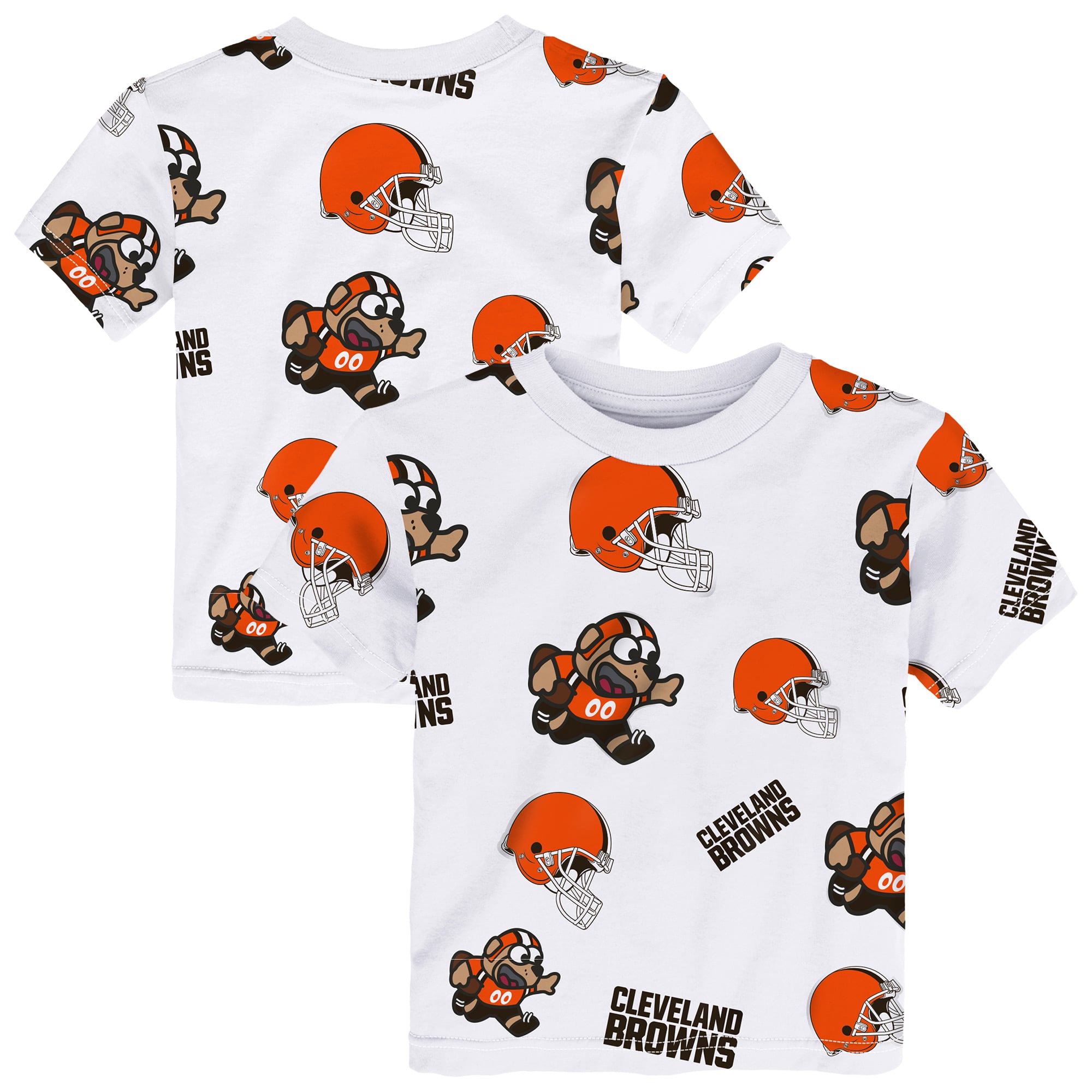 T-shirt de jeu blanc Outerstuff pour tout-petits, mascotte des Cleveland Browns