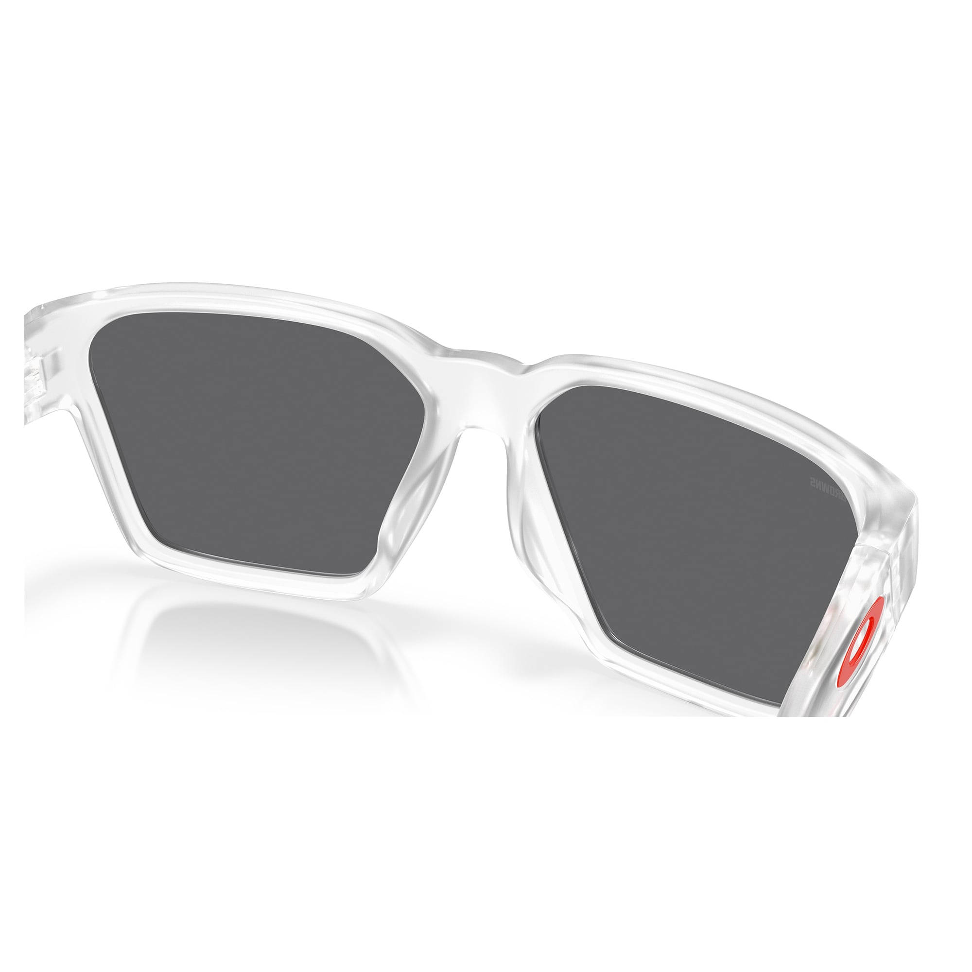 Unisex Oakley Cleveland Browns Briza Matte Clear Sunglasses with Prizm Black Polarized Lenses