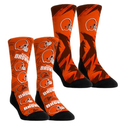  Cleveland Browns Rock Em Unisex Gameday Two-Pack Crew Socks Set - Orange