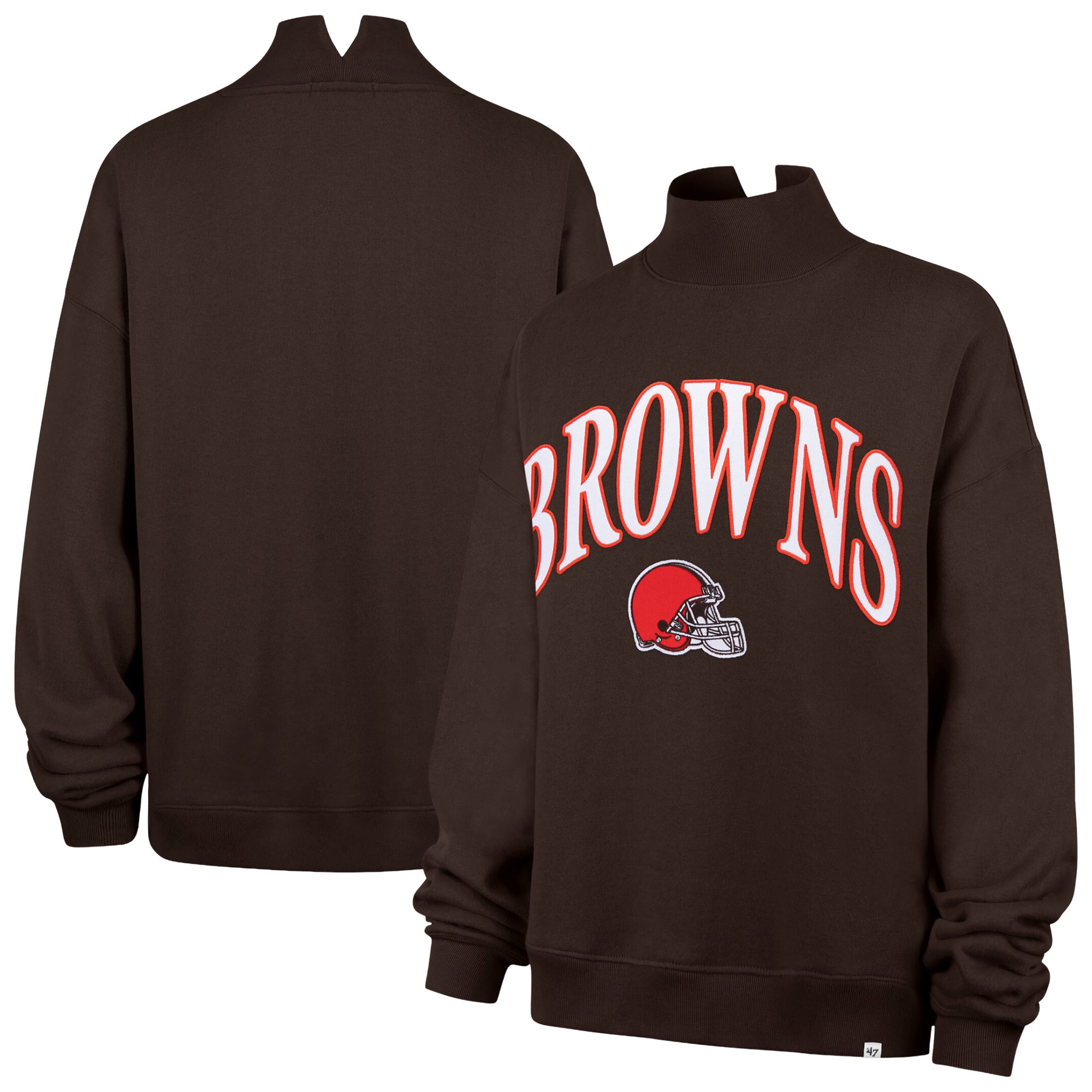 Sweat-shirt oversize à col montant « 47 Brown Cleveland Browns » pour femme
