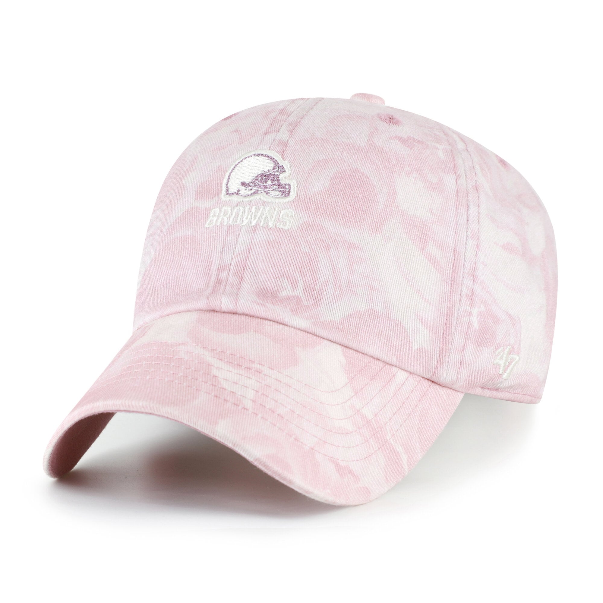 Women's '47 Pink Cleveland Browns Gardenia Clean Up Adjustable Hat