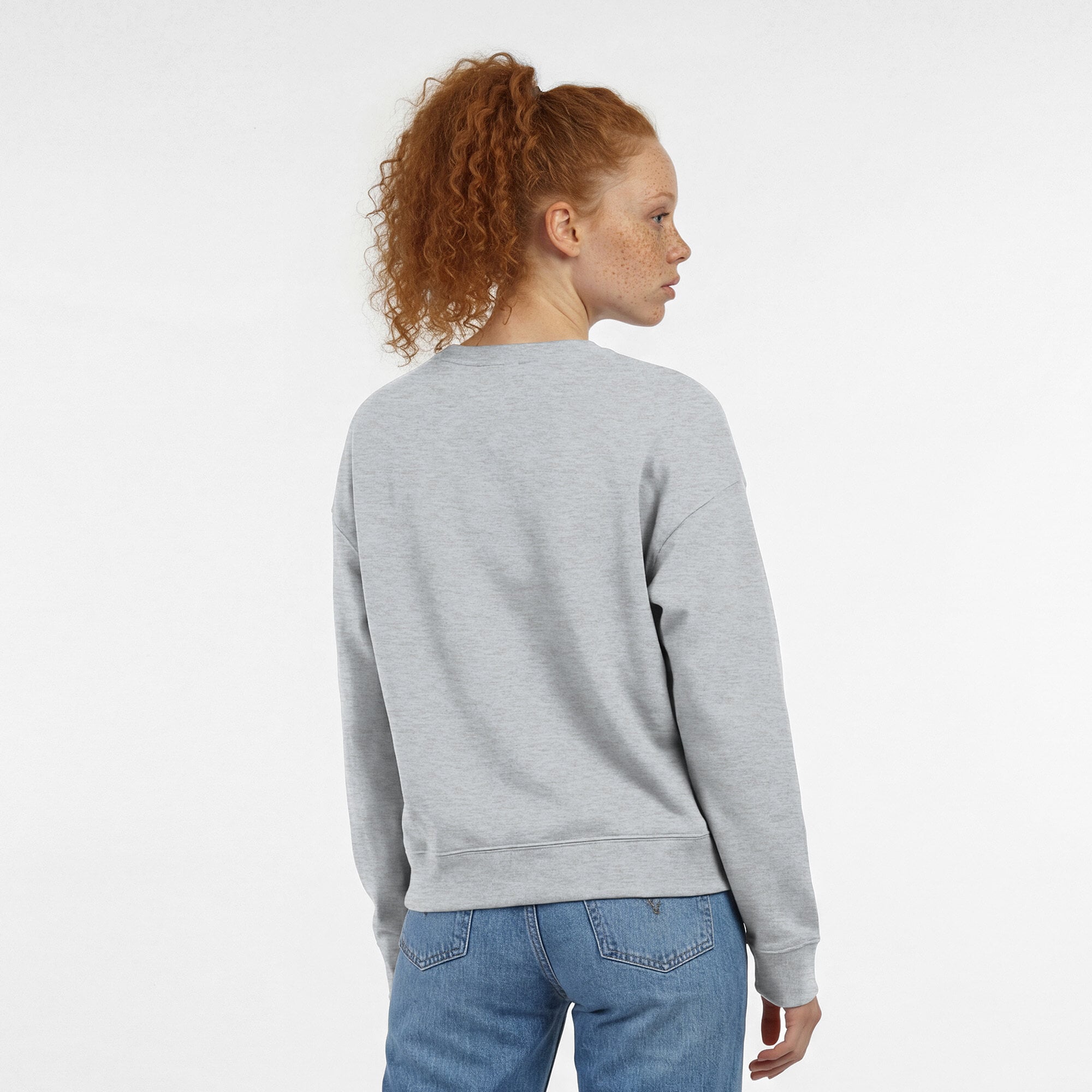 Women's Champion Heather Gray Cleveland Browns Heart & Soul Powerblend Sweatshirt