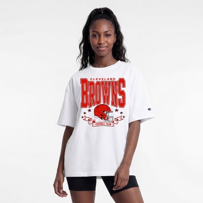  Cleveland Browns Champion Women's Oversized T-Shirt - White