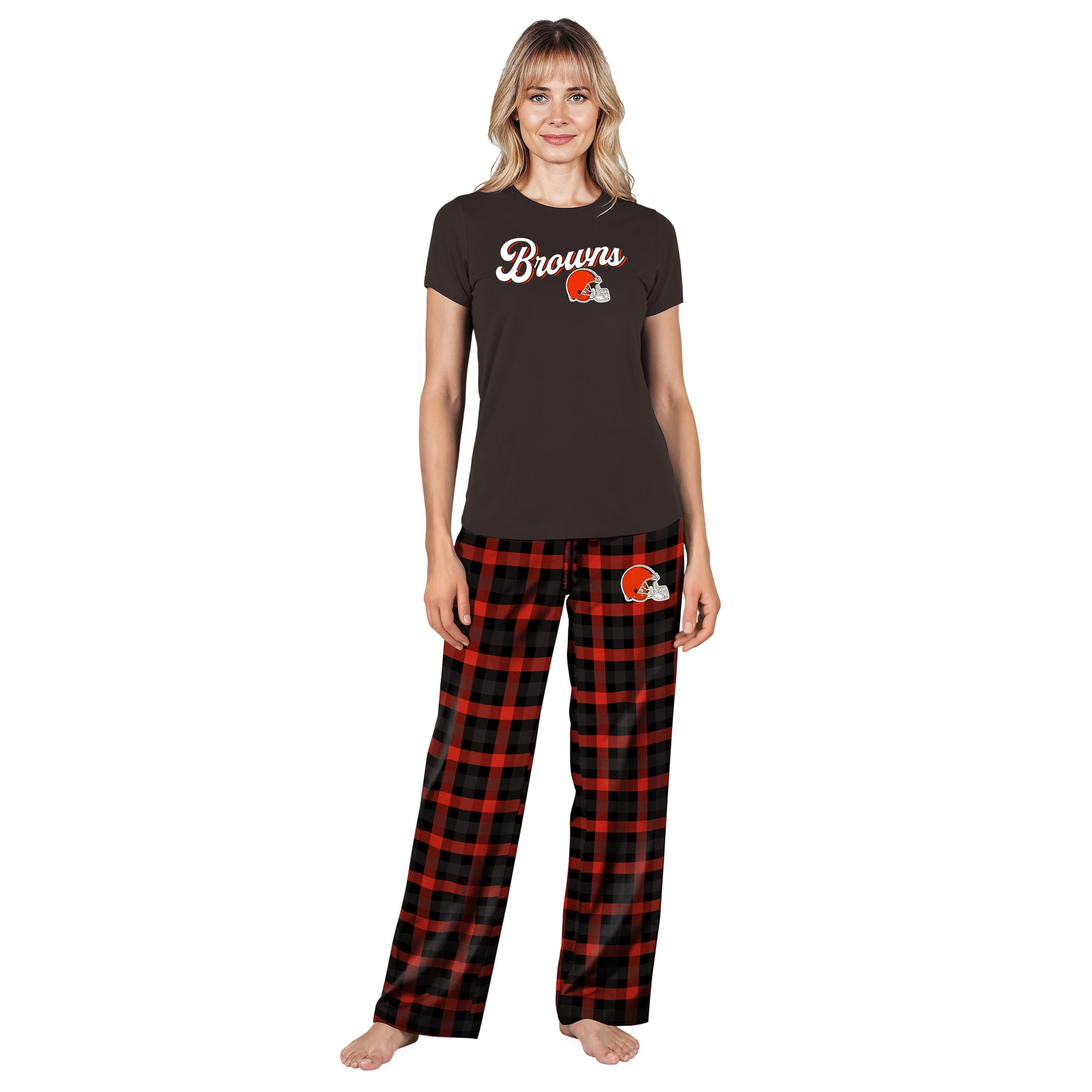 Ensemble de nuit Highland marron Cleveland Browns Concepts Sport pour femmes