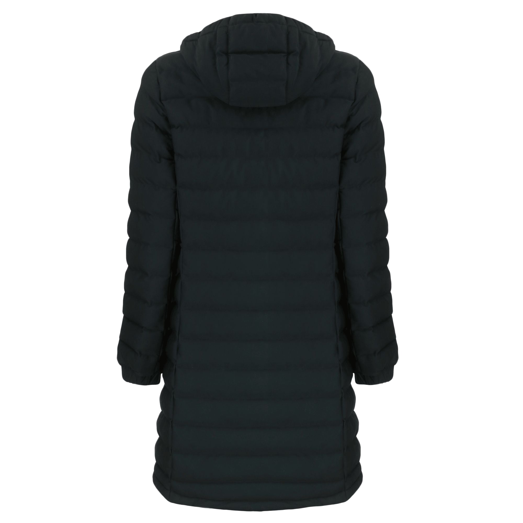 Doudoune longue à capuche zippée isolée Cutter & Buck noire Cleveland Browns Mission Ridge Repreve Eco pour femme