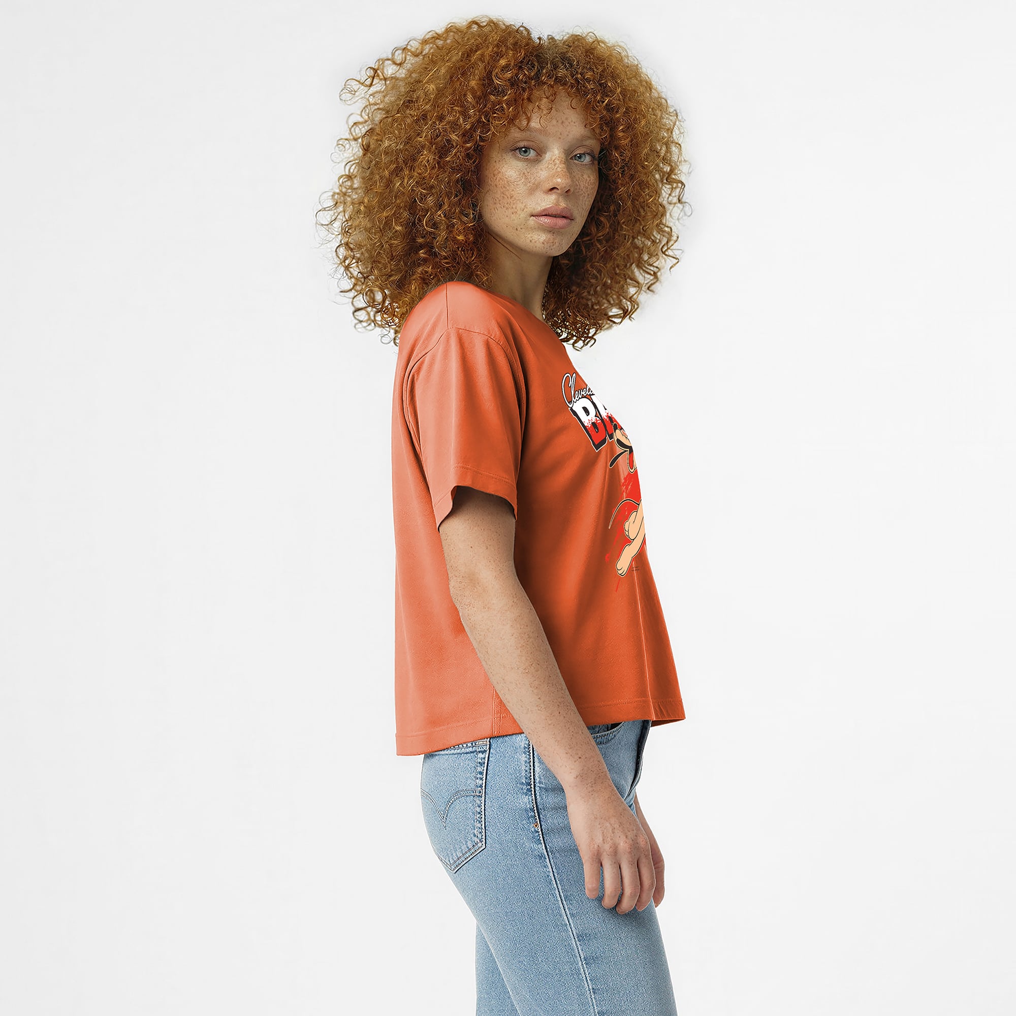T-shirt Disney x Champion Orange Cleveland Browns Pluto All-Star pour femmes
