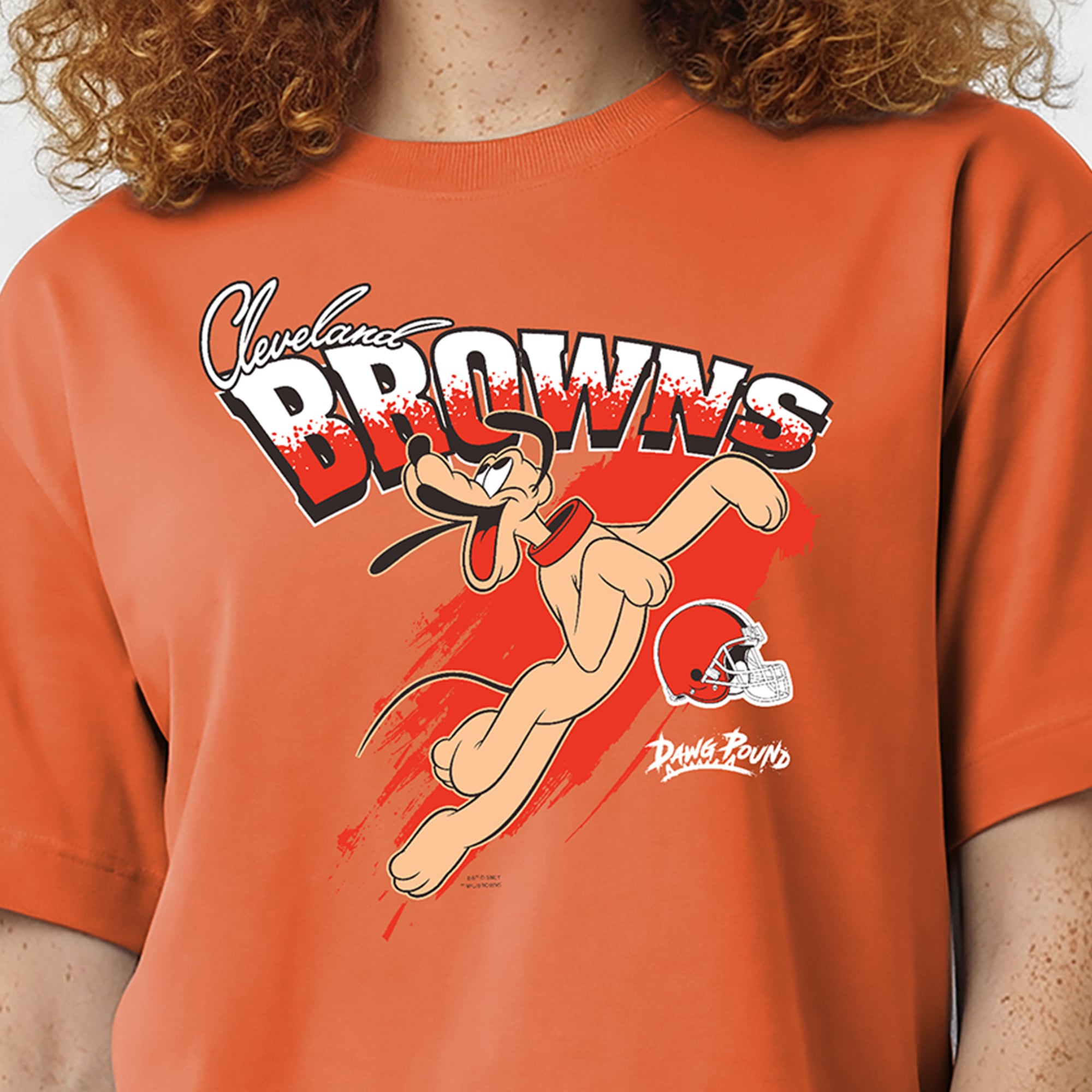 T-shirt Disney x Champion Orange Cleveland Browns Pluto All-Star pour femmes
