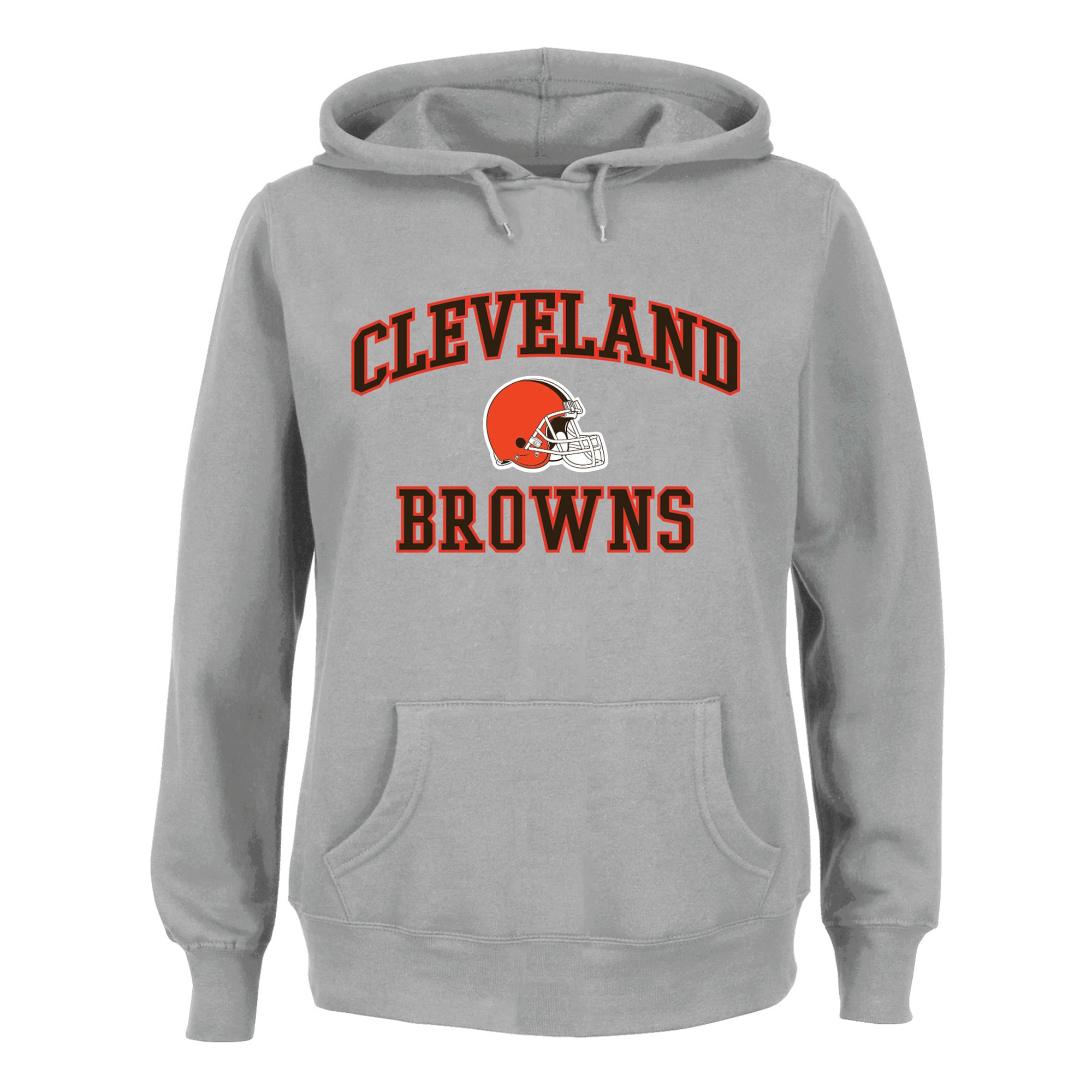 Women's Fanatics Heather Gray Cleveland Browns Plus Heart & Soul Hoodie