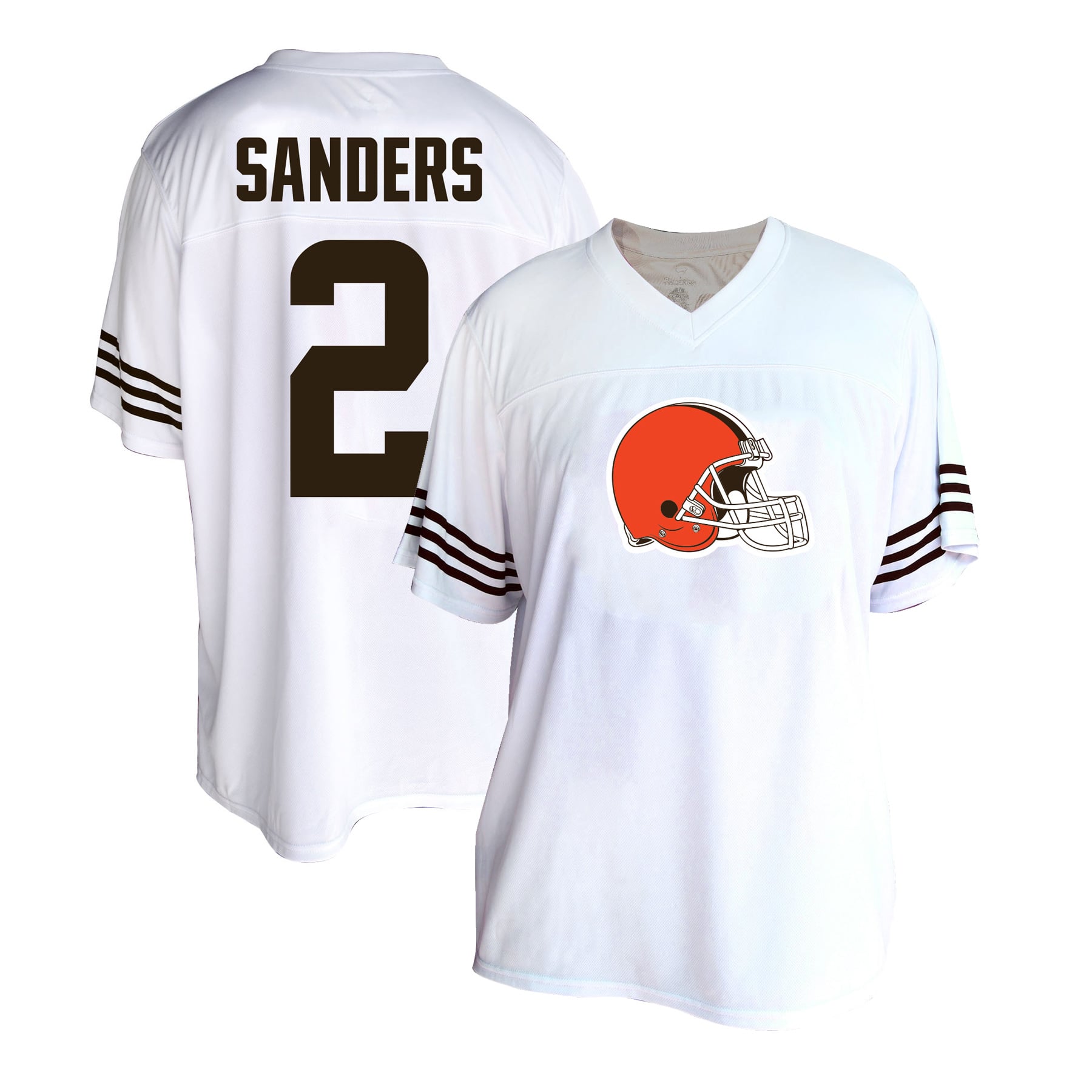 Maillot de mode grande taille pour femmes Fanatics Shedeur Sanders blanc des Cleveland Browns