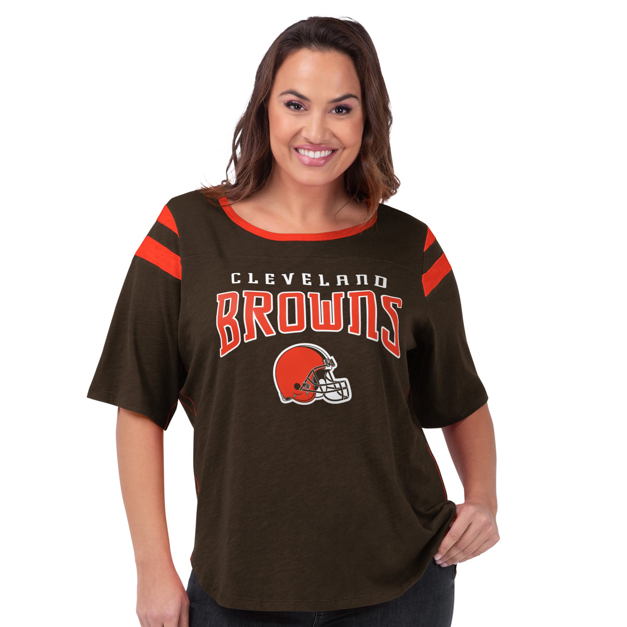 T-shirt de secondeur taille plus G-III 4Her par Carl Banks Brown Cleveland Browns pour femmes