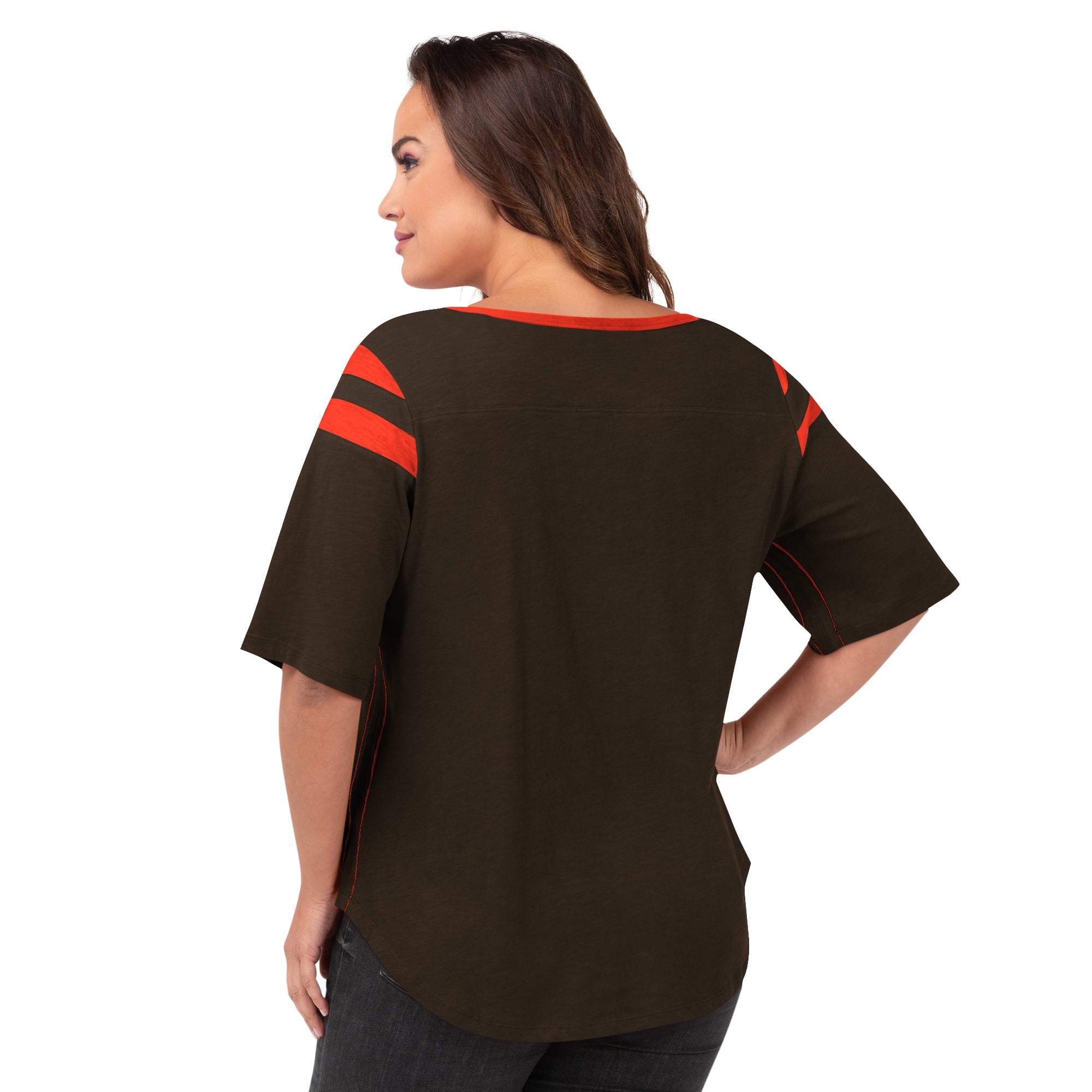 T-shirt de secondeur taille plus G-III 4Her par Carl Banks Brown Cleveland Browns pour femmes