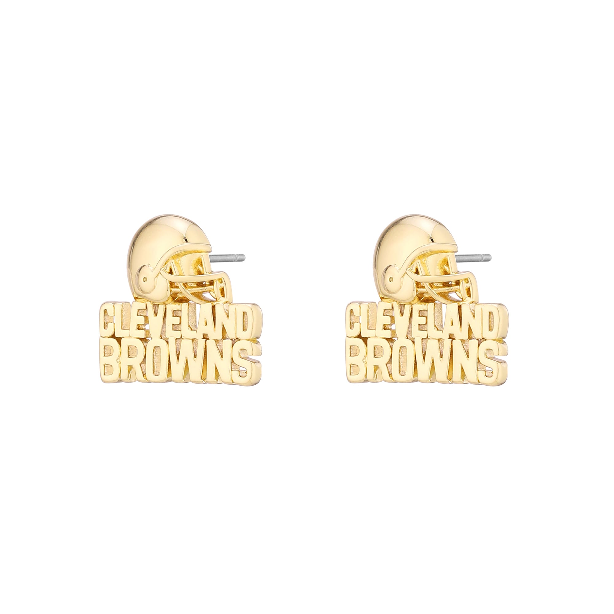 Boucles d'oreilles à clous LUV AJ Gold Cleveland Browns pour femmes