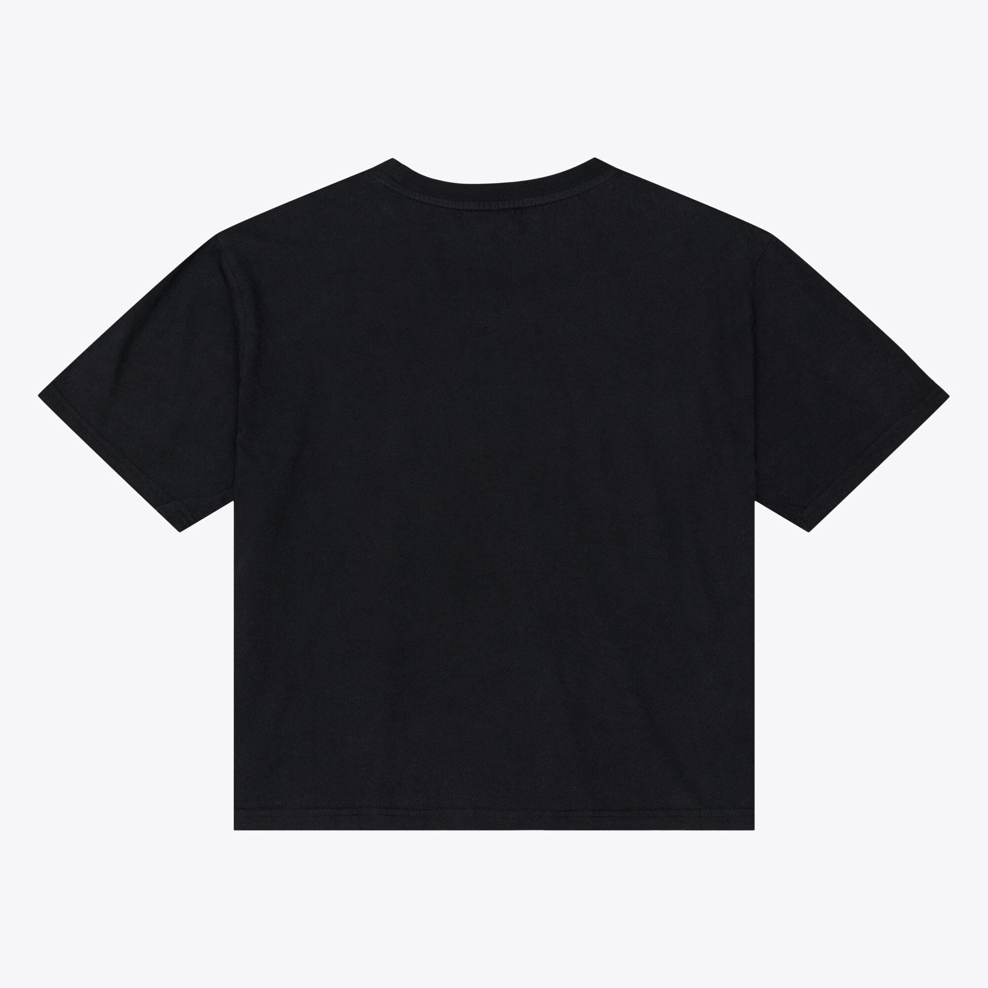 T-shirt court à logo micro Mitchell & Ness Core Essentials noir pour femme