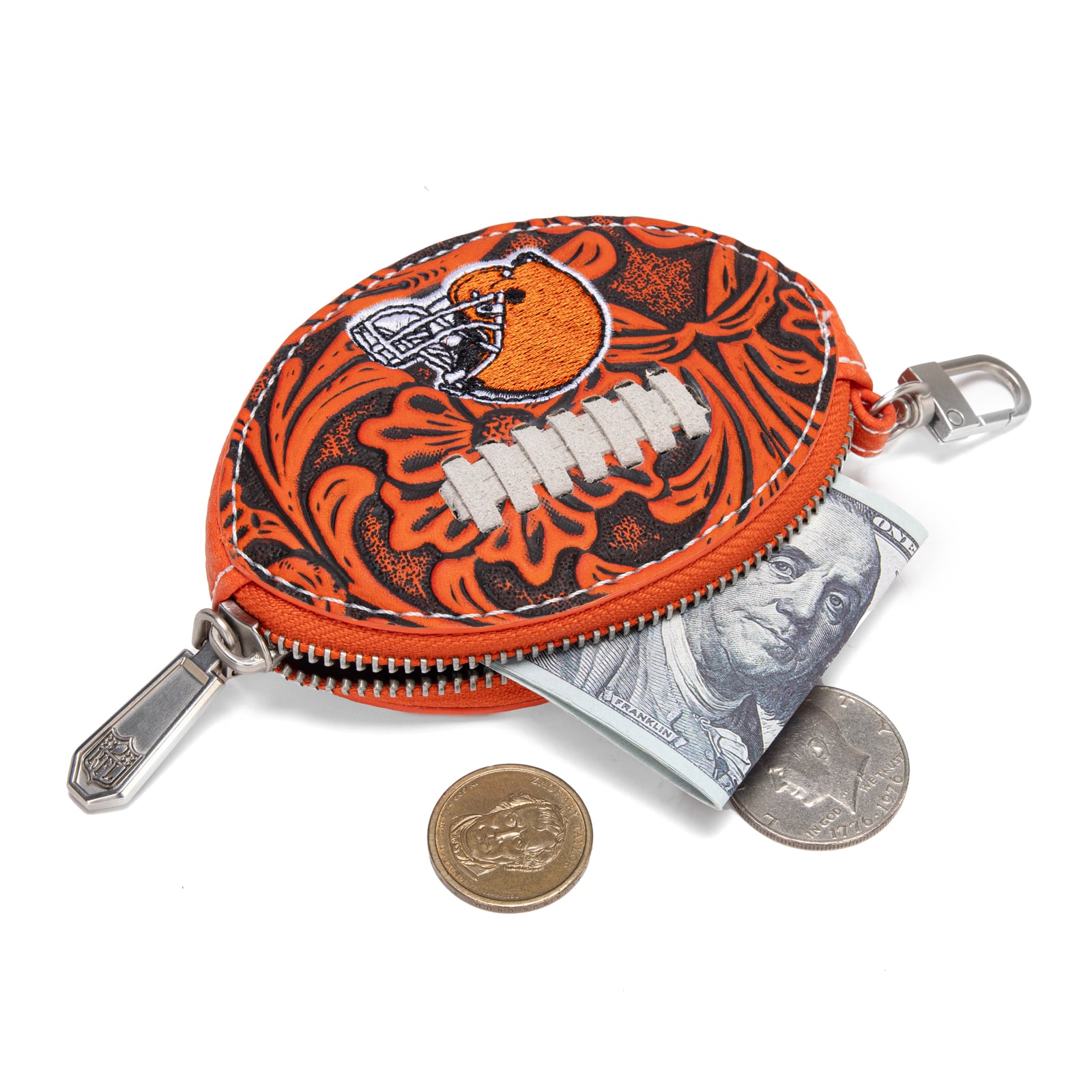 Porte-clés de sac pour femme Montana West Cleveland Browns Football