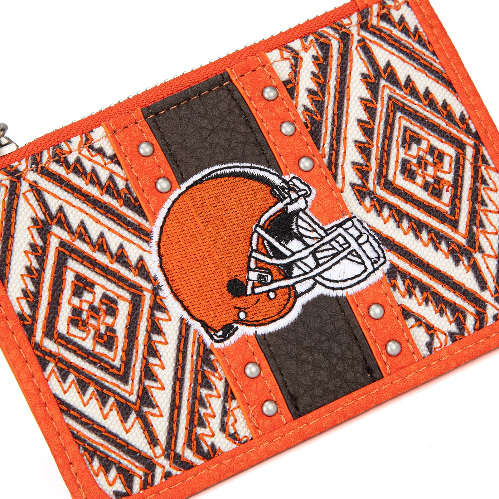 Portefeuille et bracelet porte-clés football Montana West Cleveland Browns pour femme