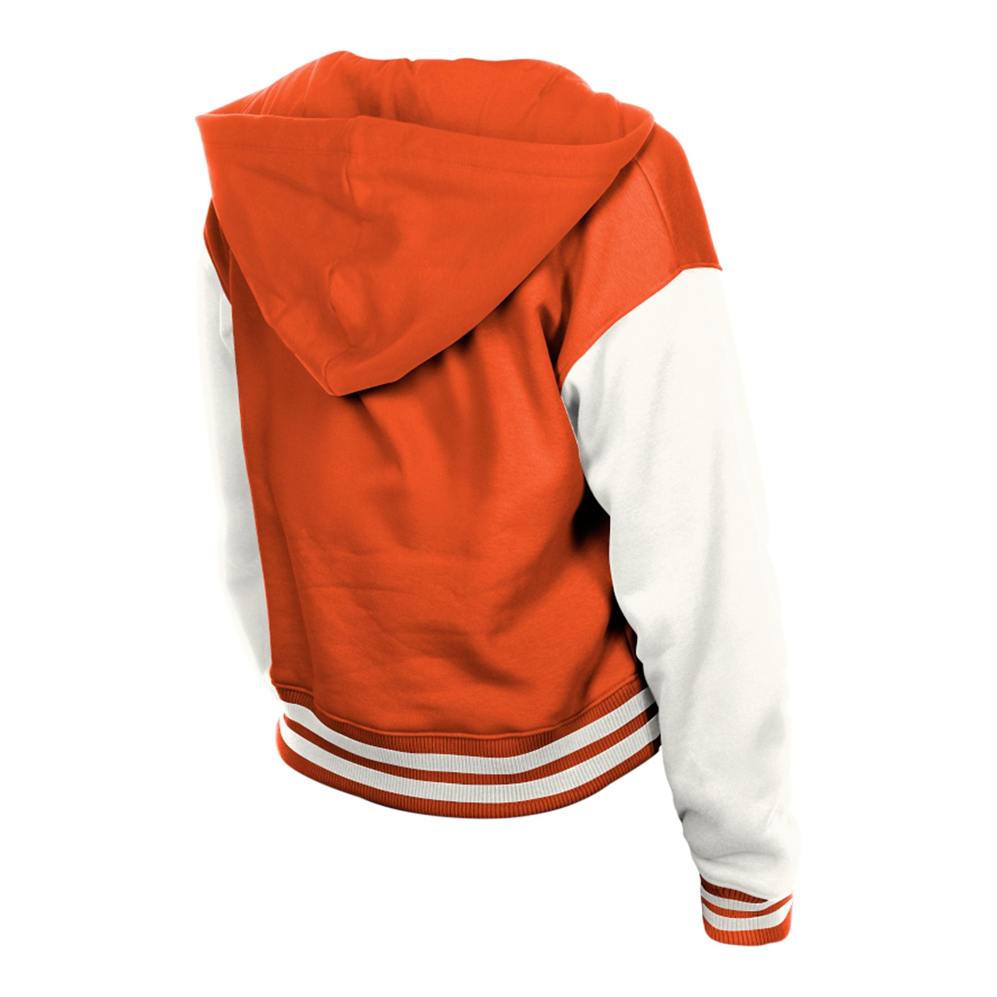 Women's New Era Cleveland Browns Orange Throwback Full-Snap Hooded Jacket