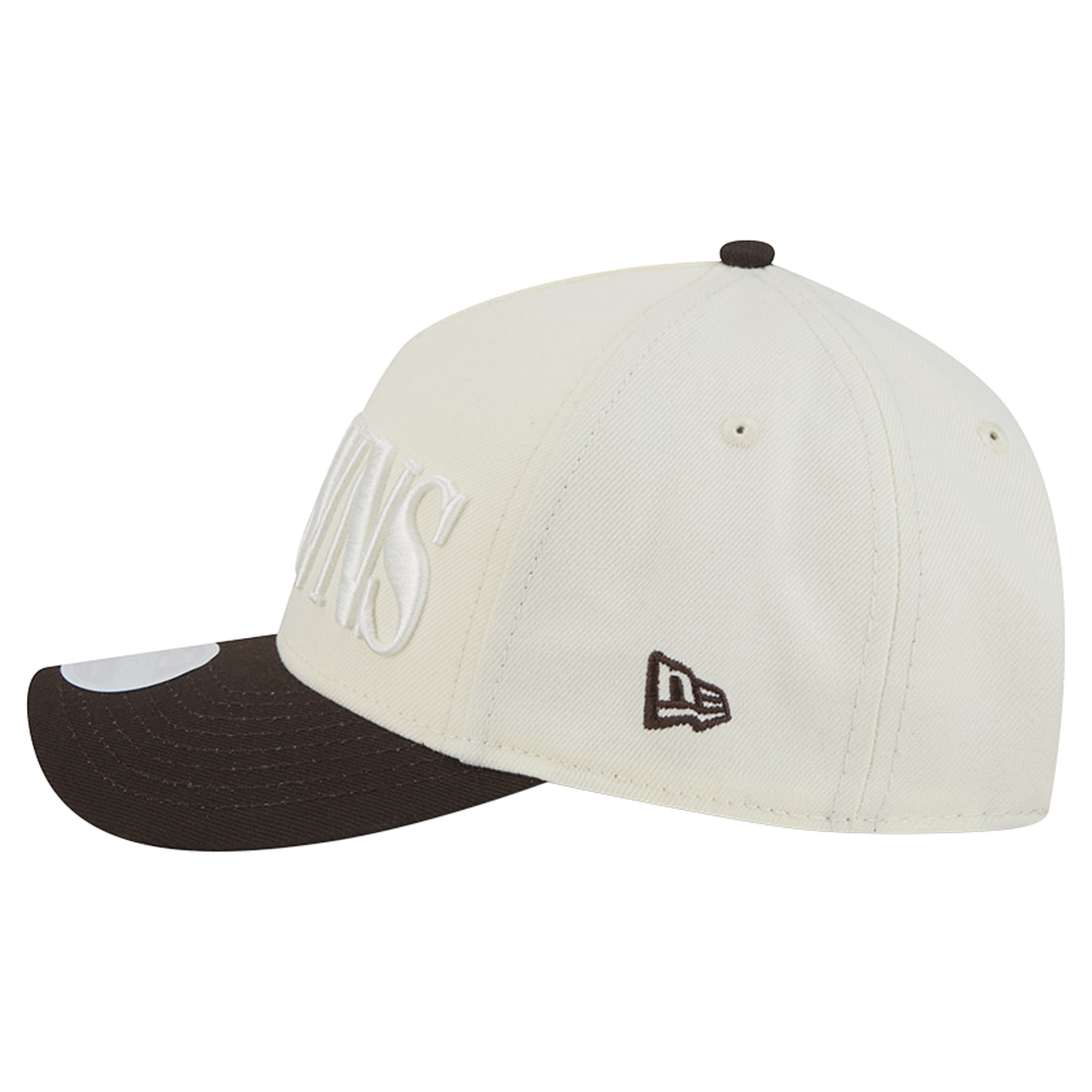 Women's New Era Cream/Brown Cleveland Browns Tonal A-Frame 9FORTY Adjustable Hat