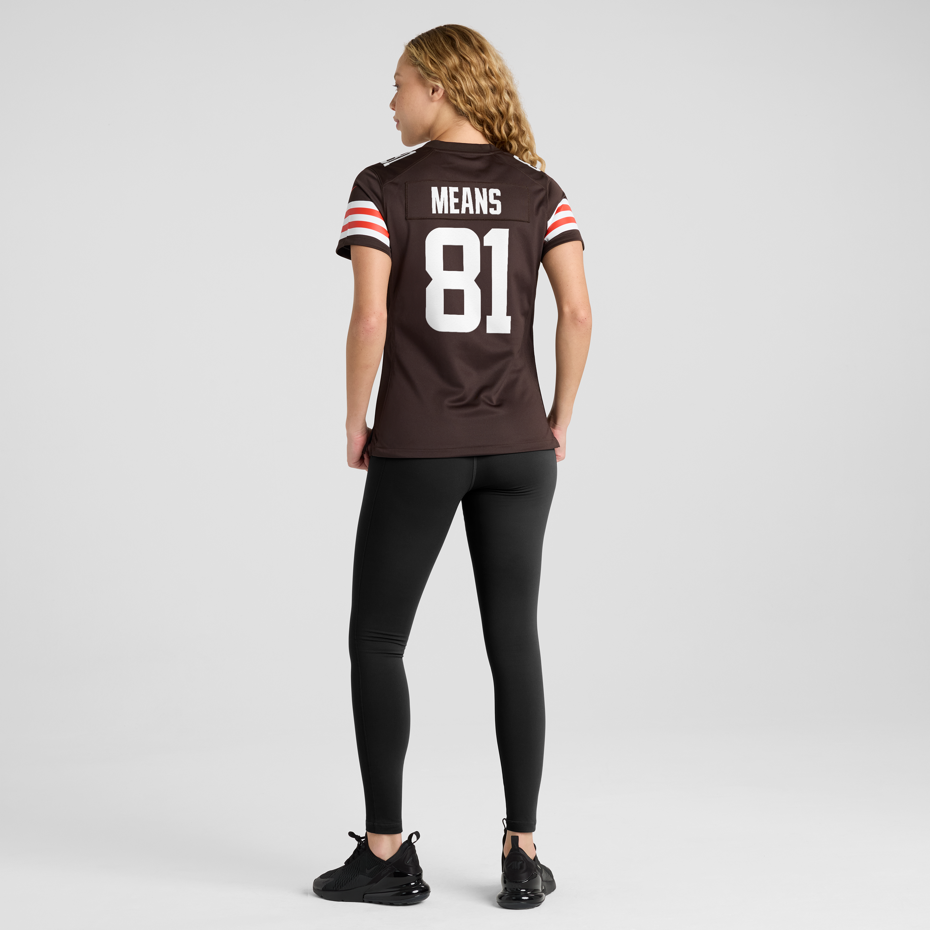 Maillot de match Nike Bub Means Brown pour femmes, équipe des Cleveland Browns