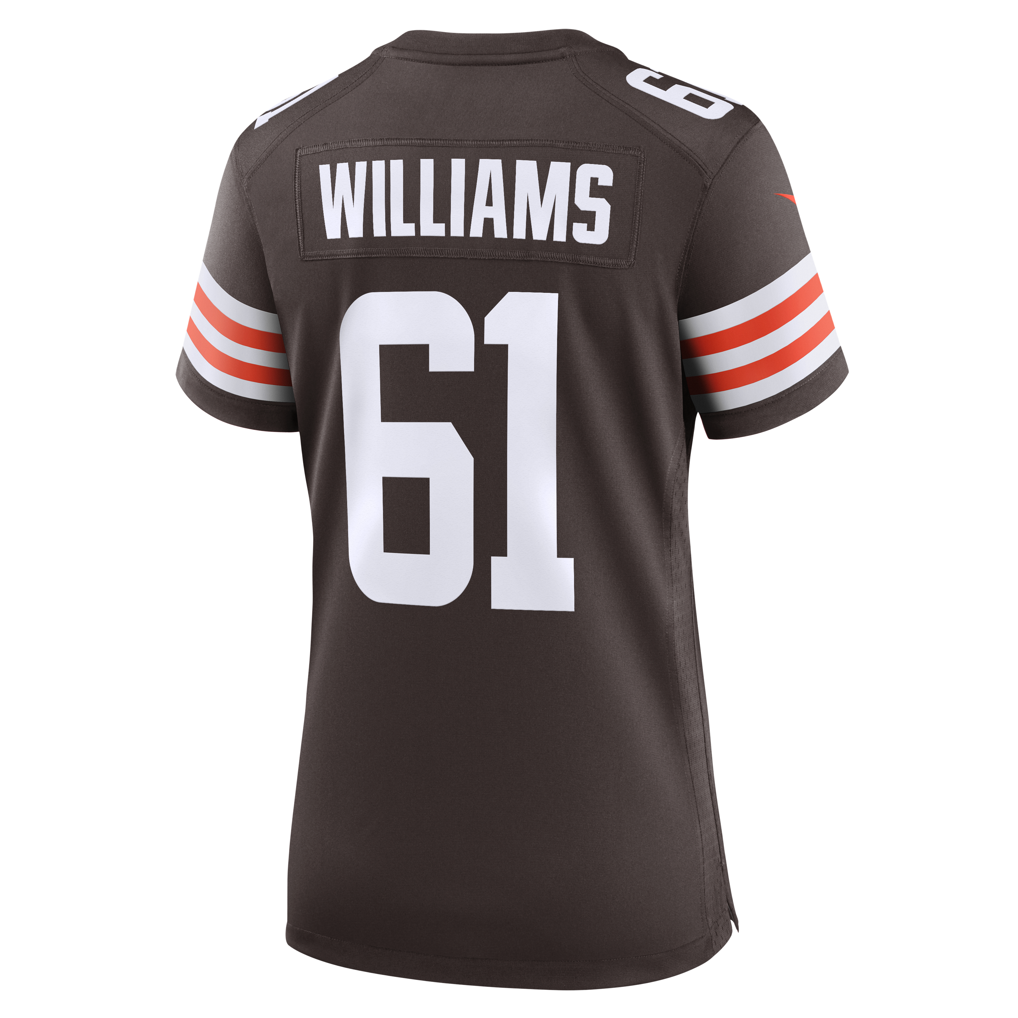 Maillot de match Nike Chris Williams Brown des Cleveland Browns pour femmes