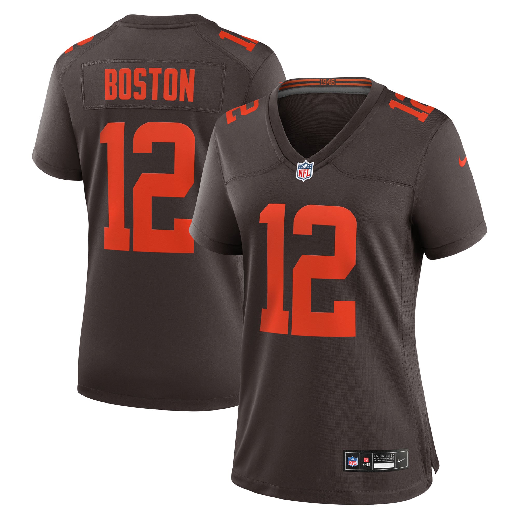 Maillot alternatif Nike Denzel Boston Brown pour femme, Cleveland Browns