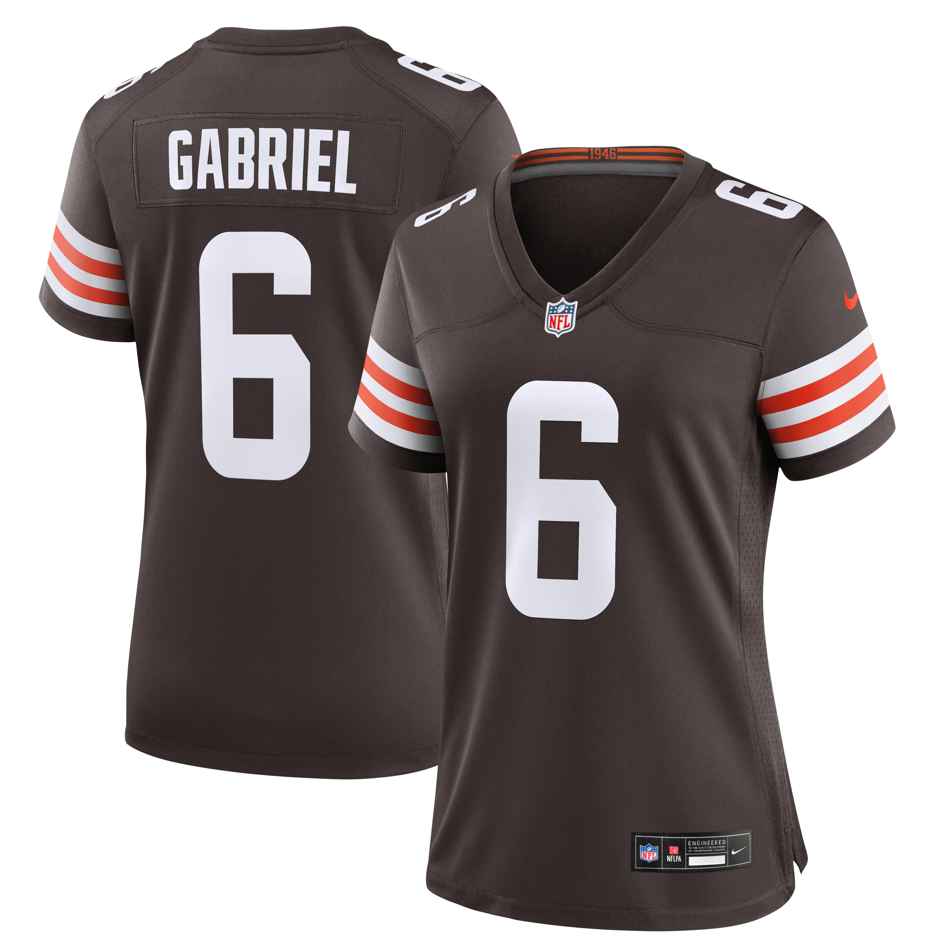 Women's Nike Dillon Gabriel Brown Cleveland Browns Team Game Jersey