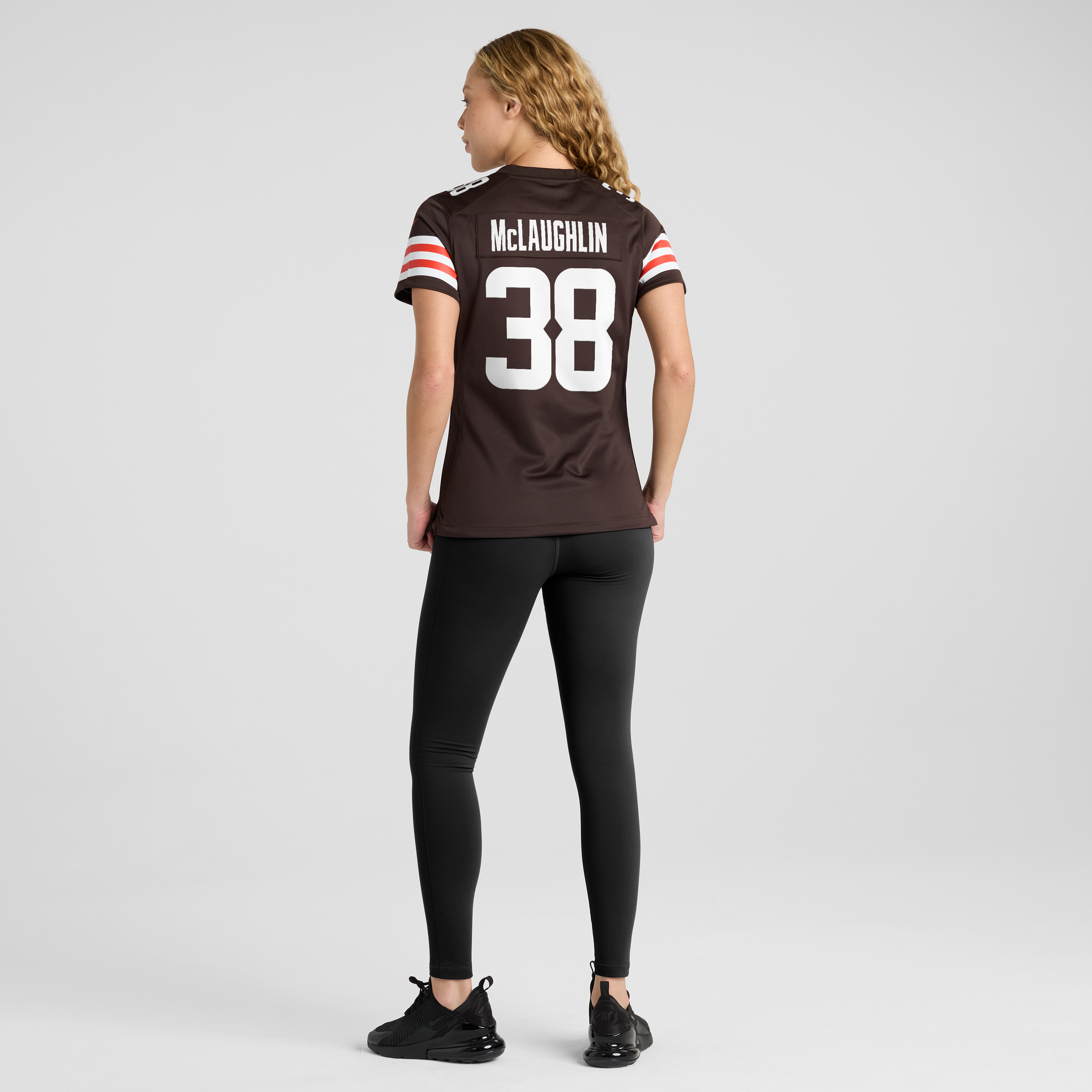Maillot de match Nike pour femme Jaleel McLaughlin Brown des Cleveland Browns