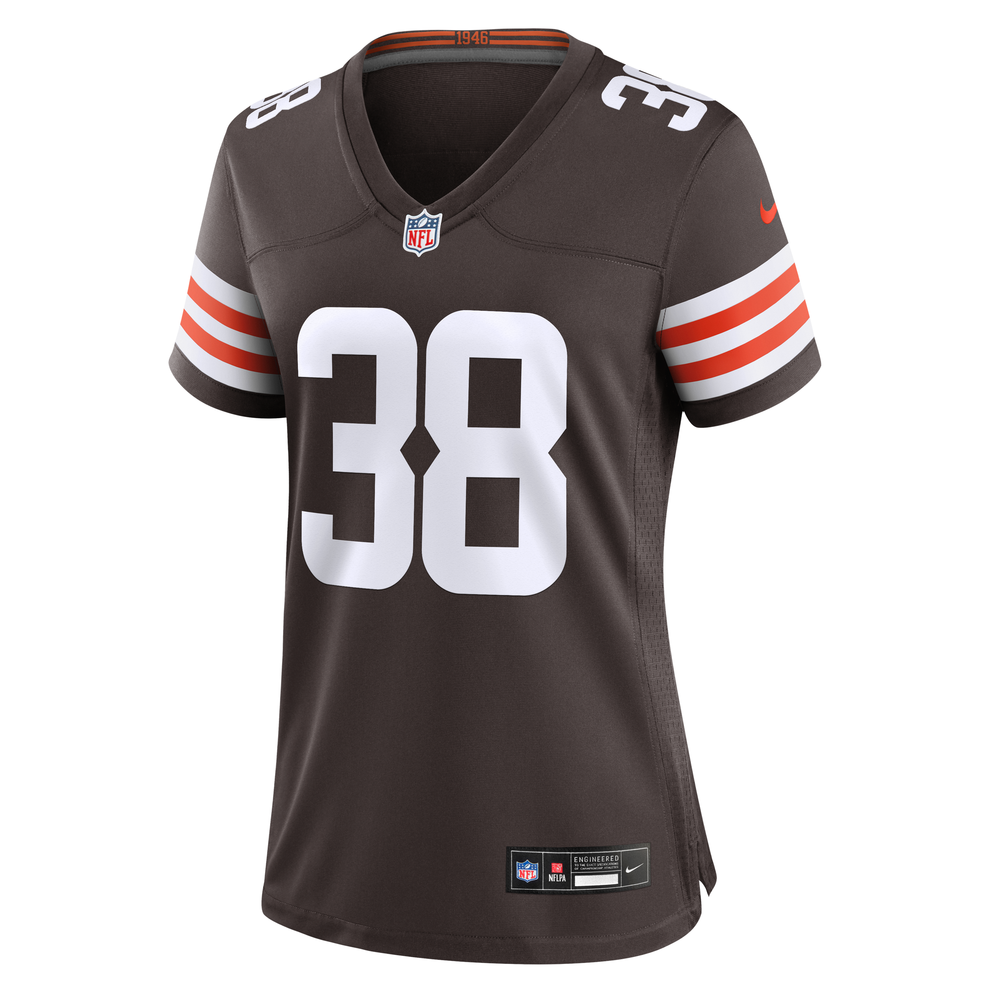 Maillot de match Nike pour femme Jaleel McLaughlin Brown des Cleveland Browns