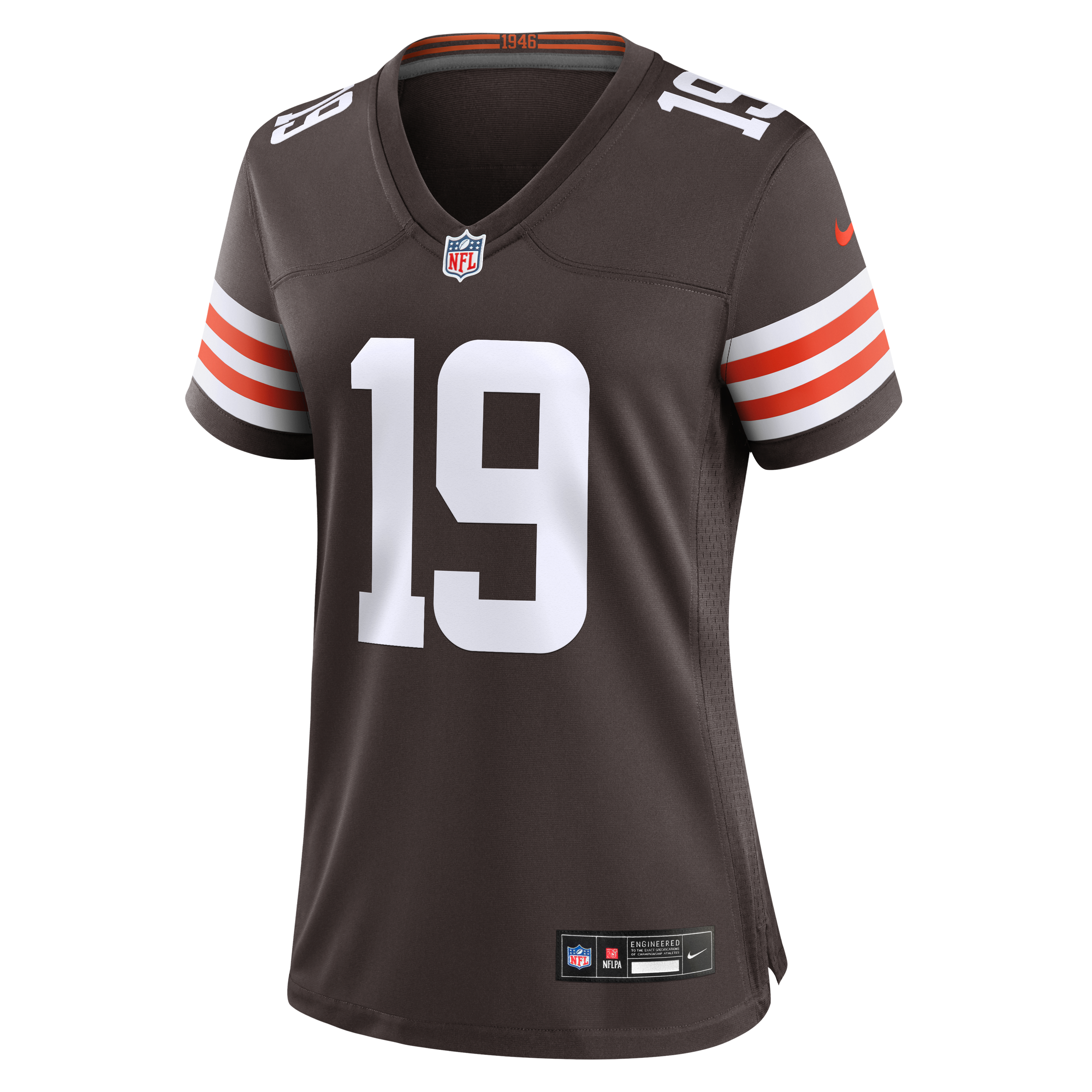 Maillot de match Nike pour femme Jimmy Horn Jr. Brown des Cleveland Browns