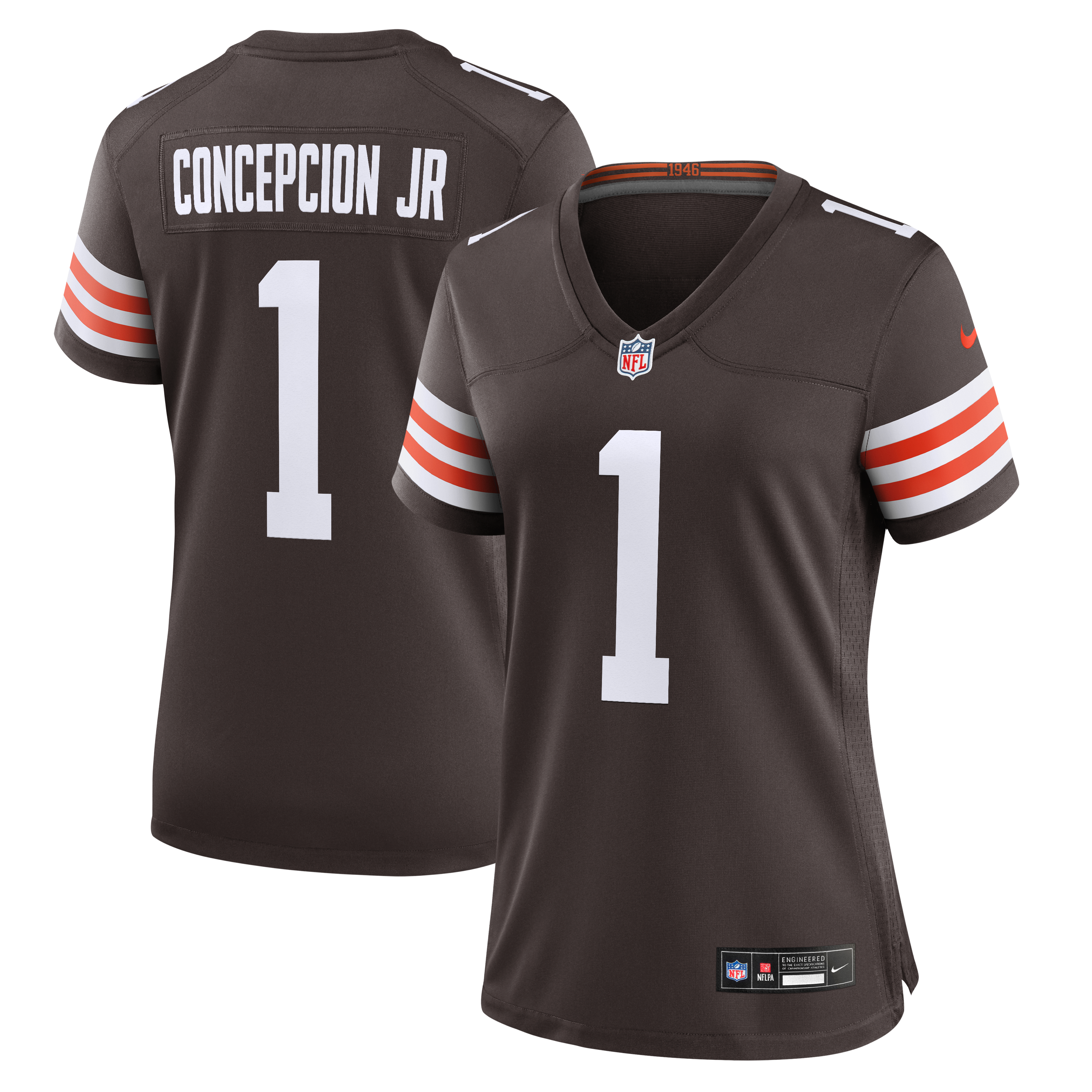 Maillot de match Nike KC Concepcion Jr. marron des Cleveland Browns pour femmes